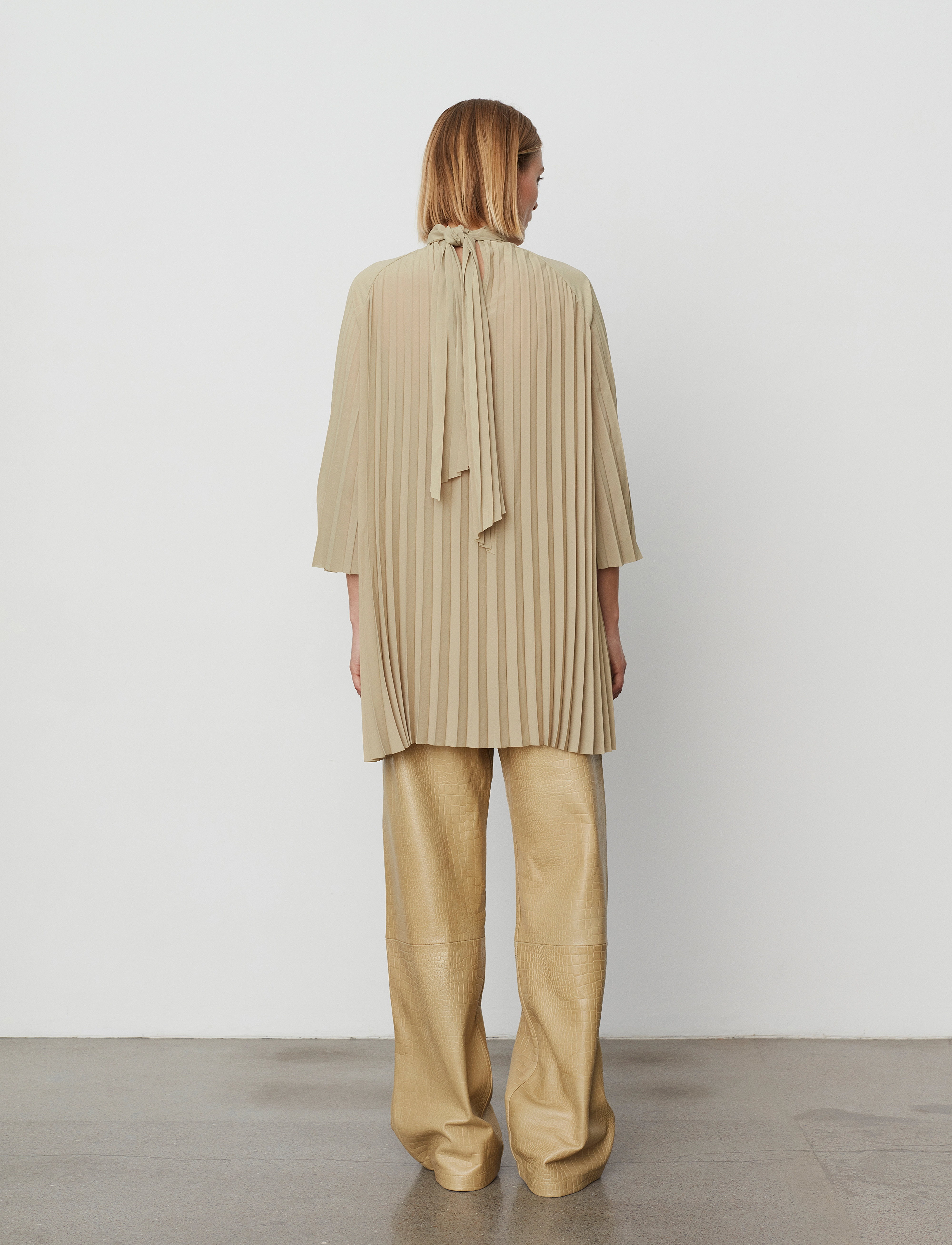 Day Birger et Mikkelsen - Calvin - Solid Plissé - tunics - light khaki beige - 4