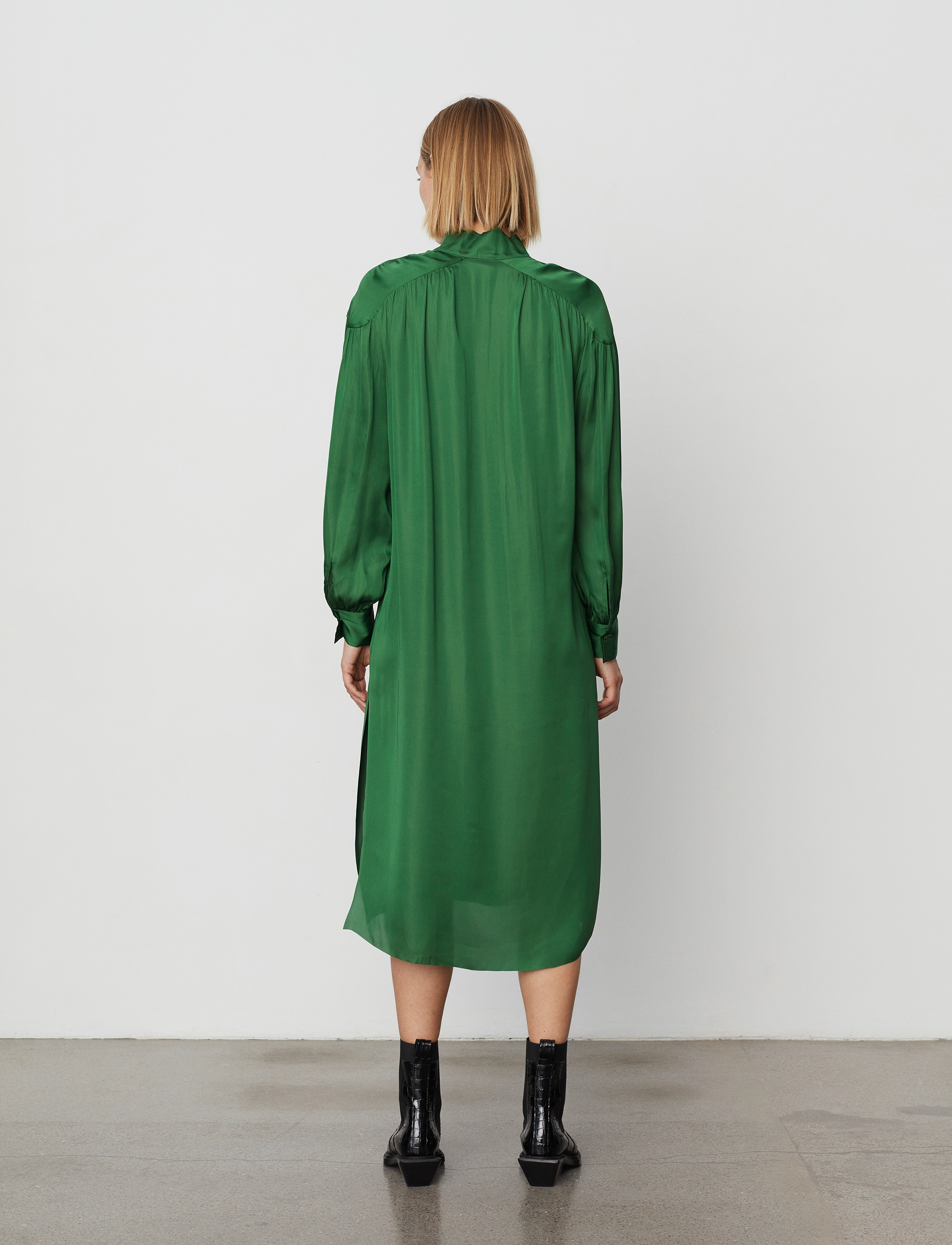 Day Birger et Mikkelsen - Camille - Modern Drape - midikleider - basil green - 4