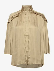 Day Birger et Mikkelsen - Mateo - Modern Drape - langärmlige blusen - light khaki beige - 0