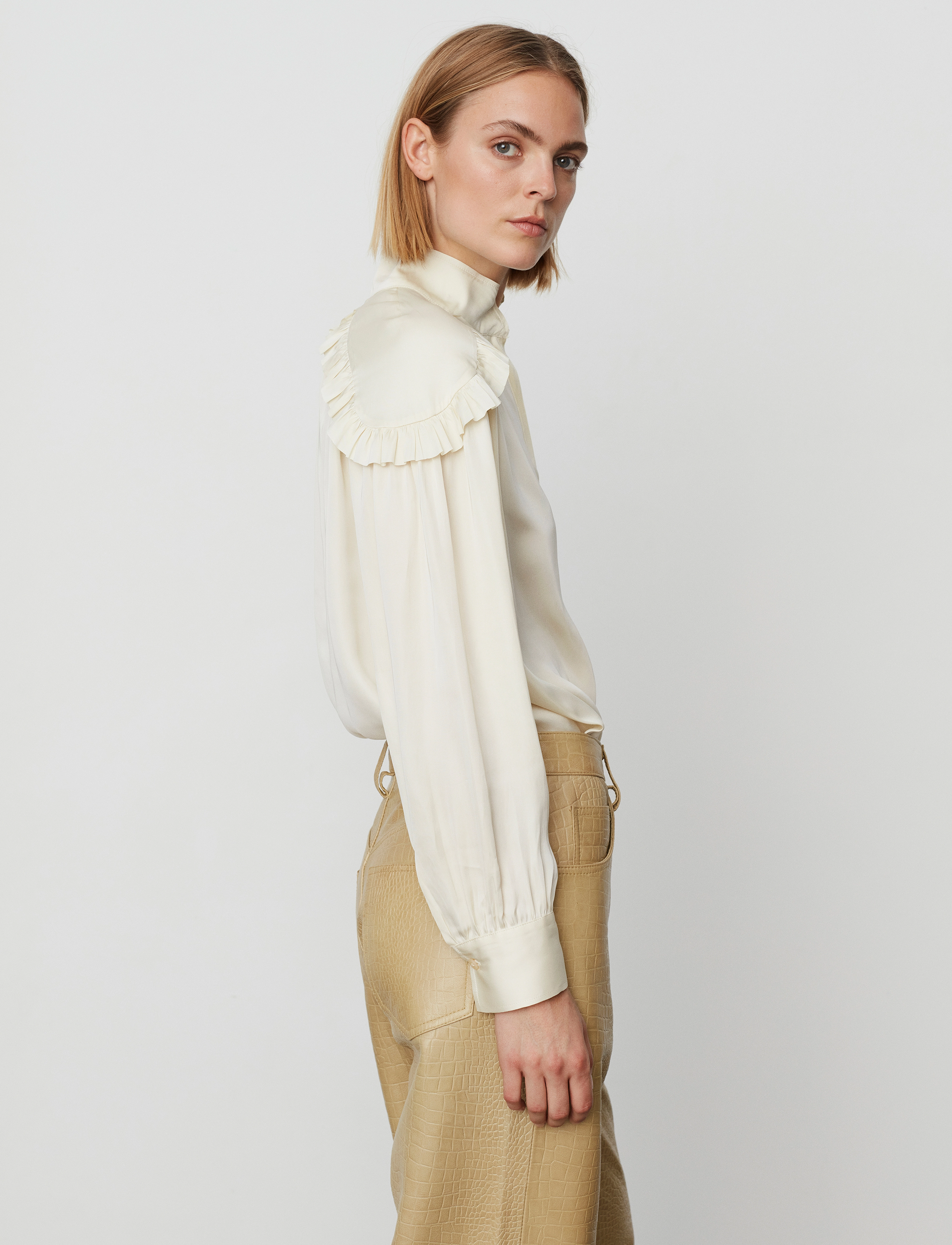 Day Birger et Mikkelsen - Courtney - Modern Drape - langärmlige blusen - cloud cream - 3