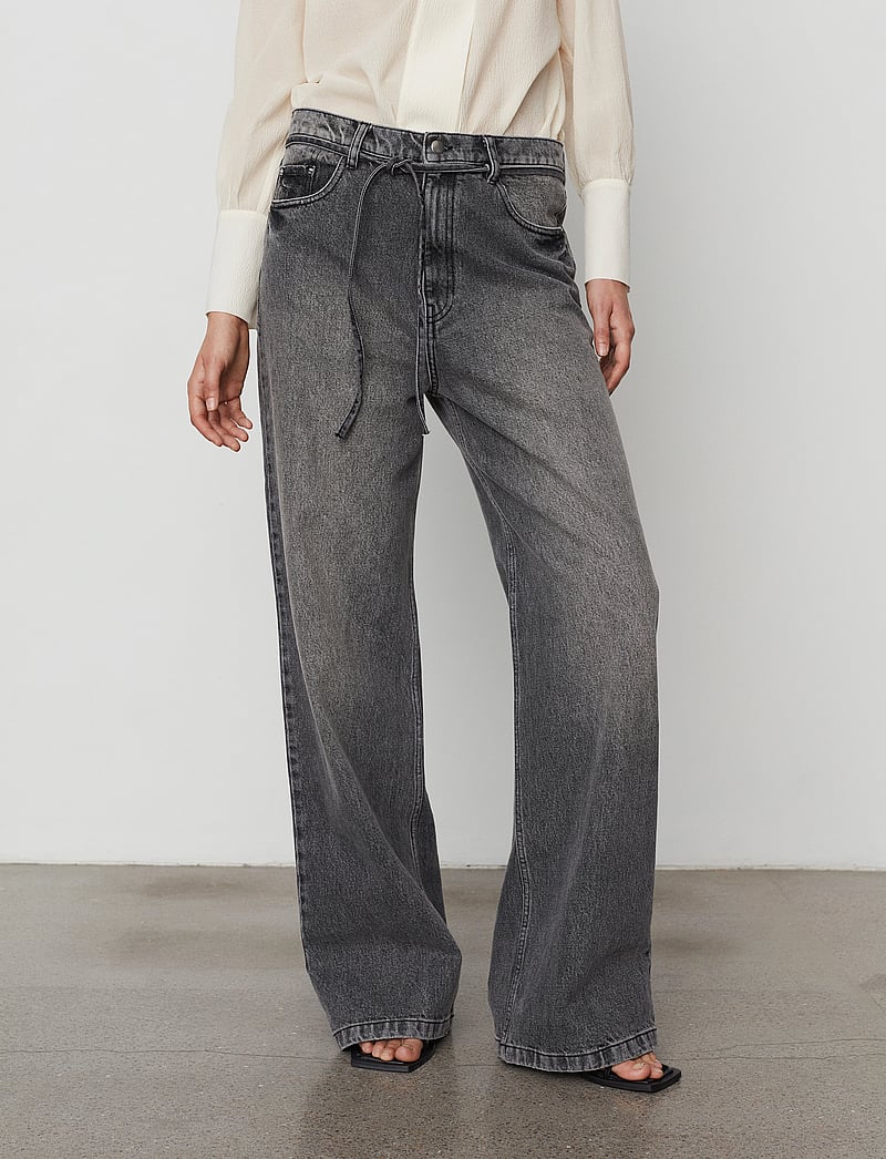 Day Birger et Mikkelsen - Elijah - Wonderful Denim - hosen mit weitem bein - black - 0