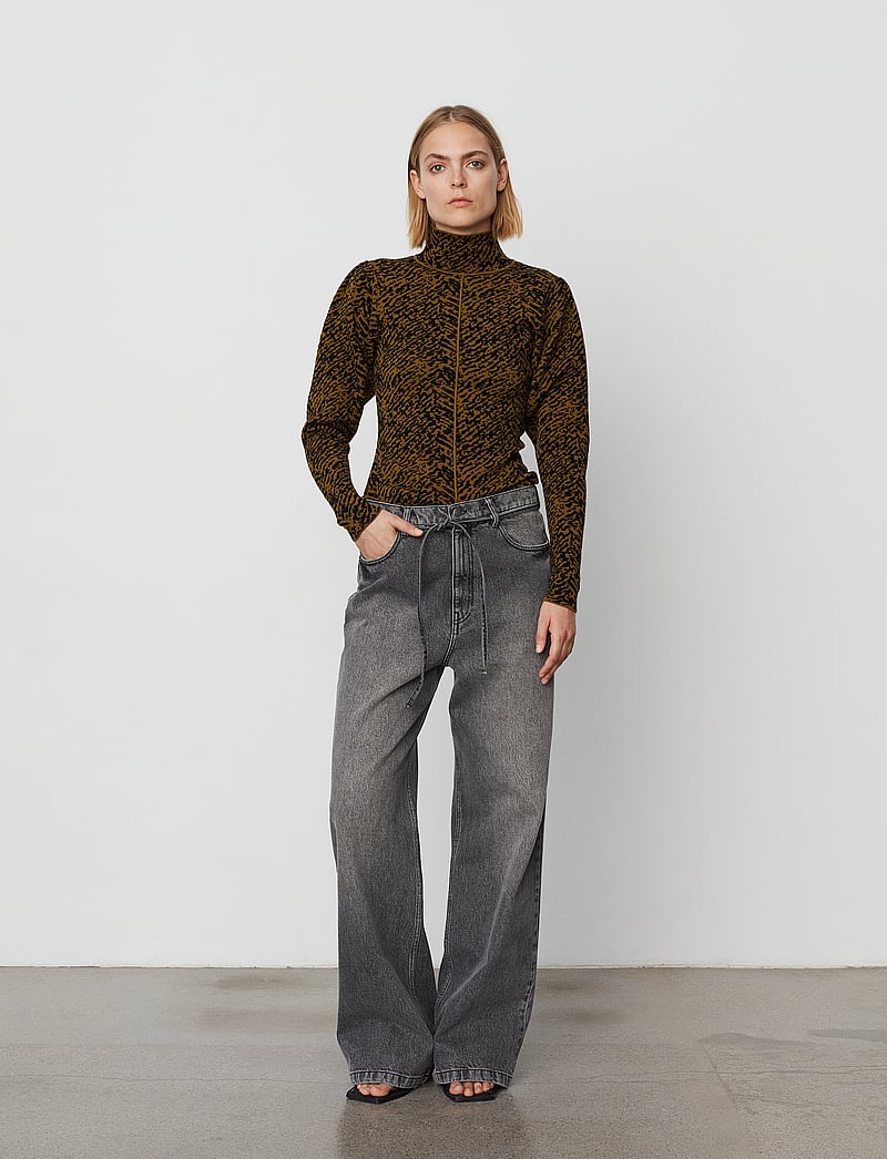 Day Birger et Mikkelsen - Elijah - Wonderful Denim - hosen mit weitem bein - black - 3