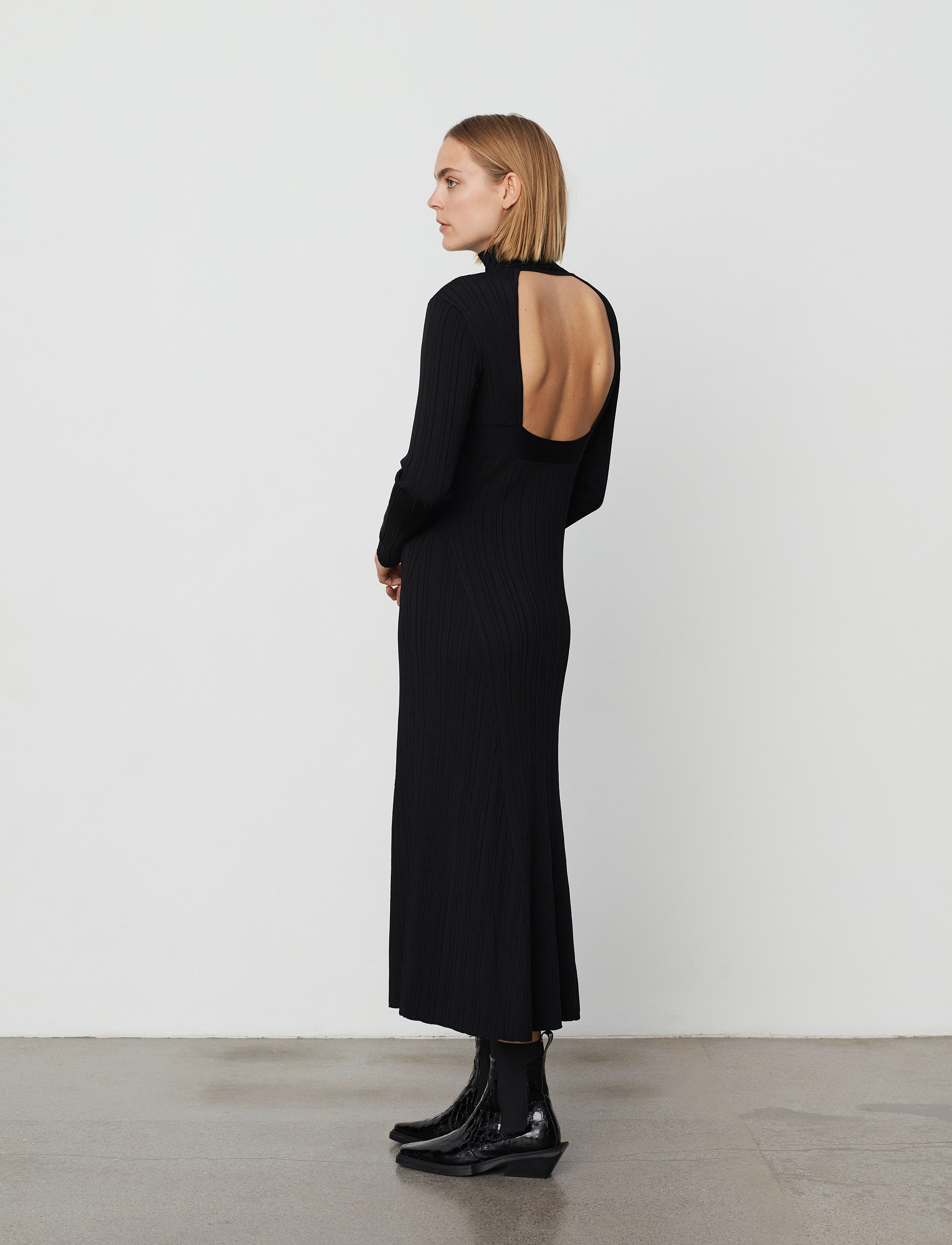 Day Birger et Mikkelsen - Kelly - Sleek Viscose - megztos suknelės - black - 3