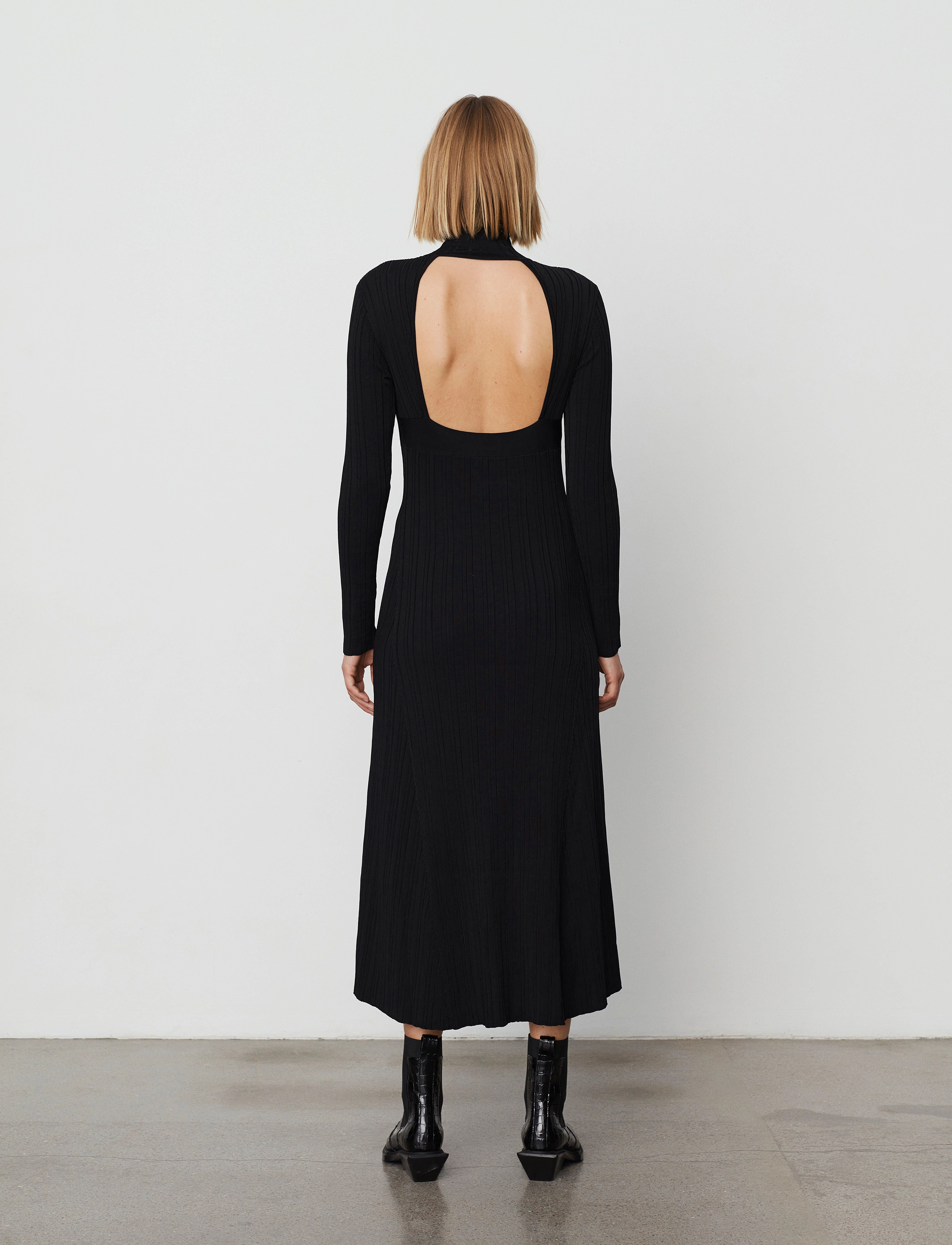 Day Birger et Mikkelsen - Kelly - Sleek Viscose - megztos suknelės - black - 4