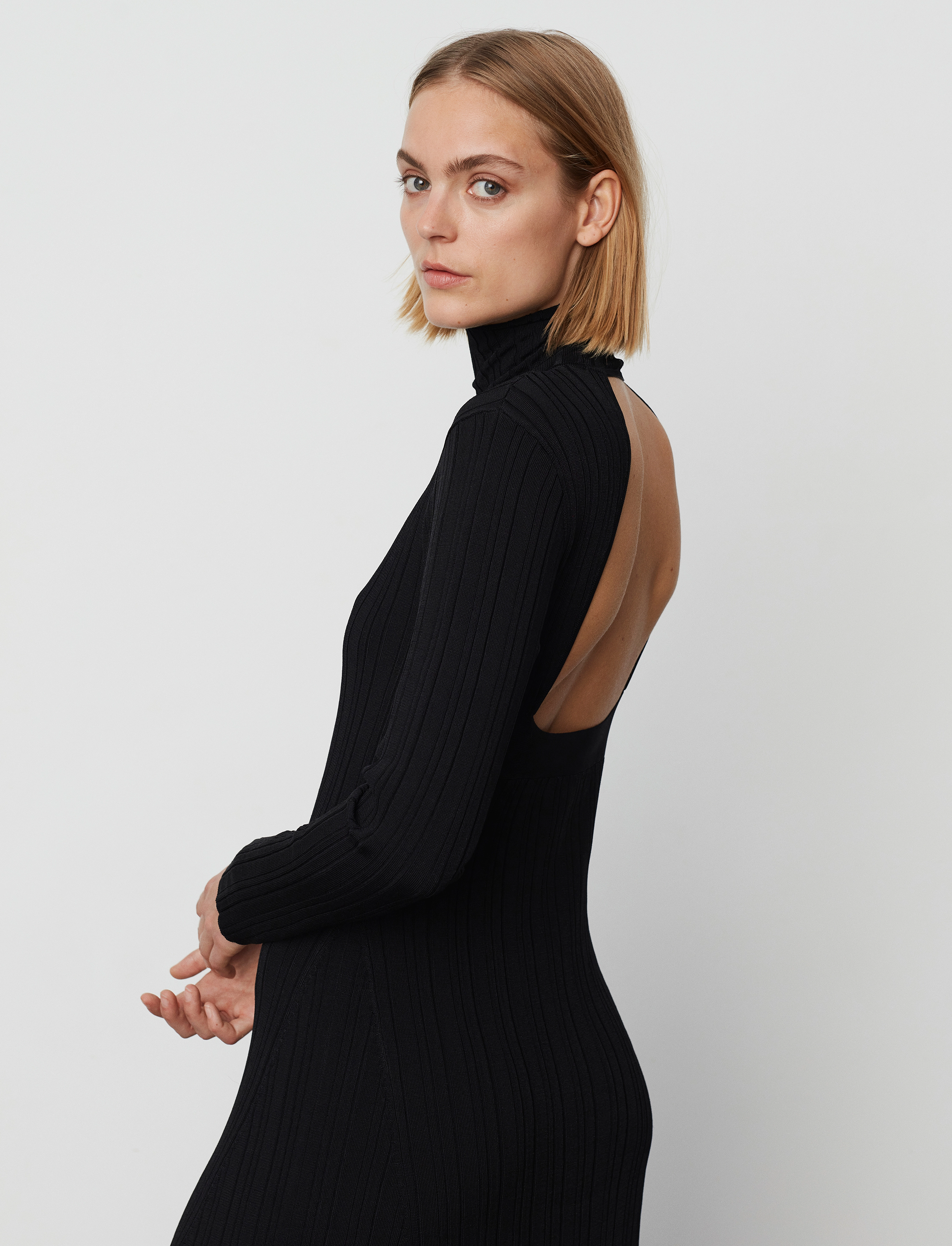 Day Birger et Mikkelsen - Kelly - Sleek Viscose - megztos suknelės - black - 5