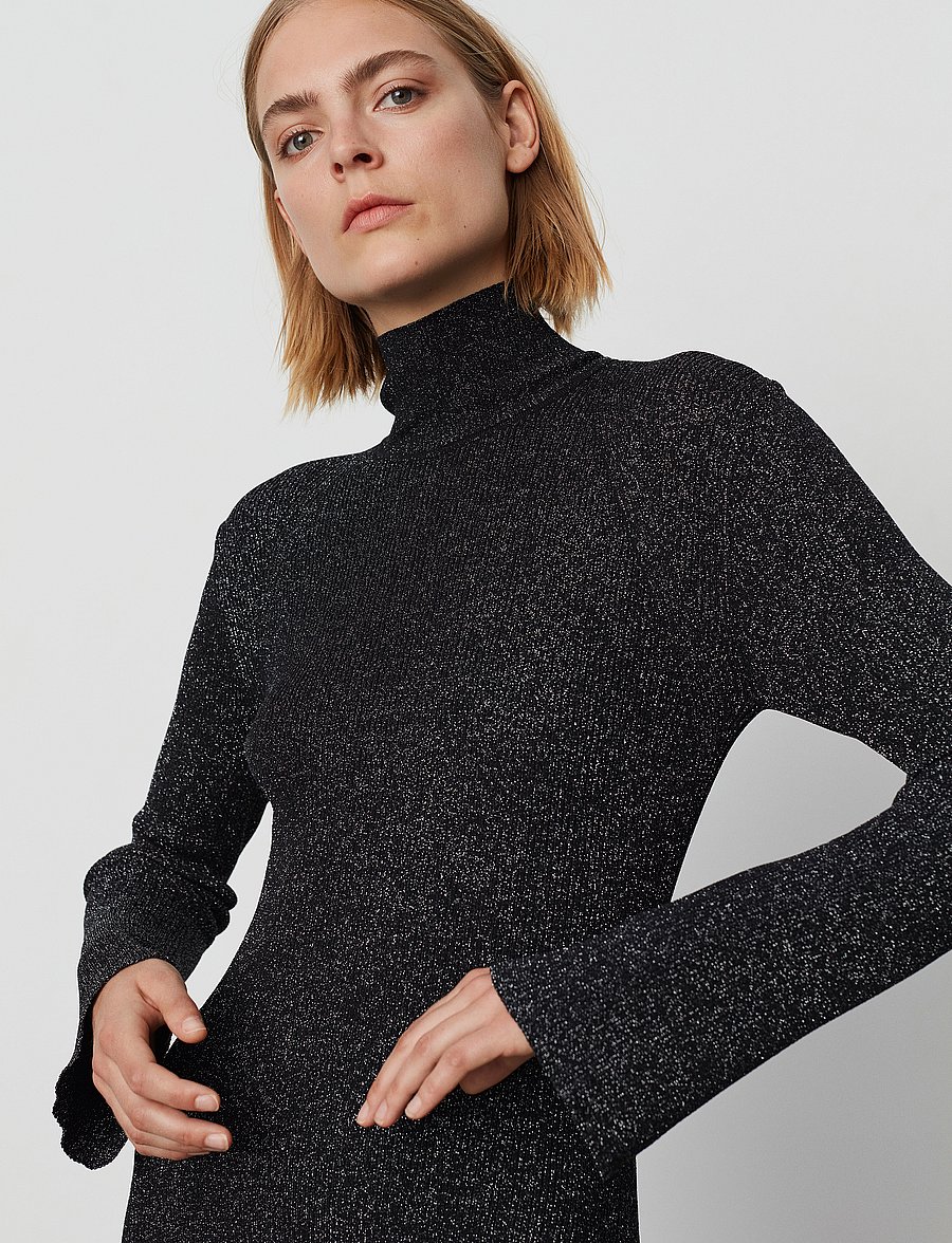 Day Birger et Mikkelsen - Neal - Lurex Shine - strickkleider - black - 5