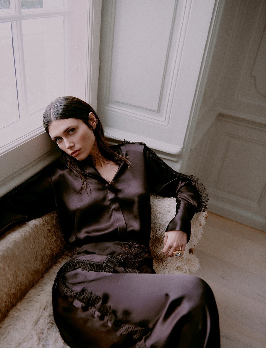 Day Birger et Mikkelsen - DAYMola - Silky Touch - langärmelige blusen - ganache - 3