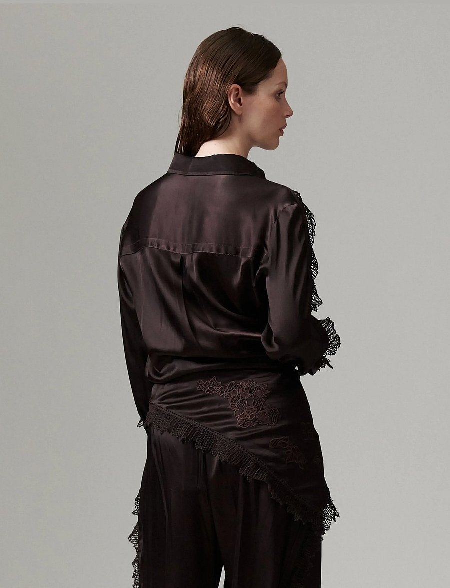 Day Birger et Mikkelsen - DAYMola - Silky Touch - langärmelige blusen - ganache - 4