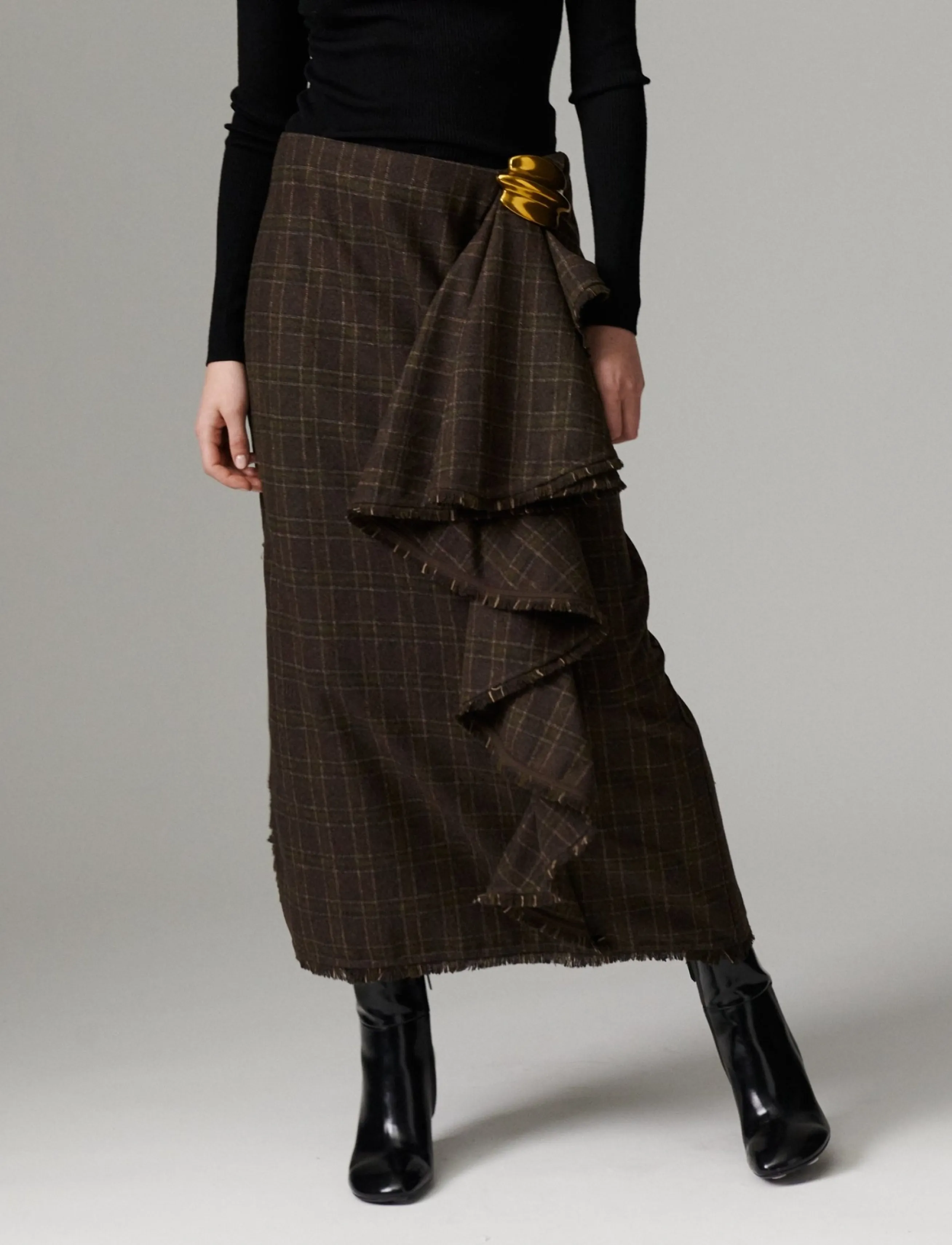 Day Birger et Mikkelsen - DAYTima - Flanello - midi kjolar - brown check - 0