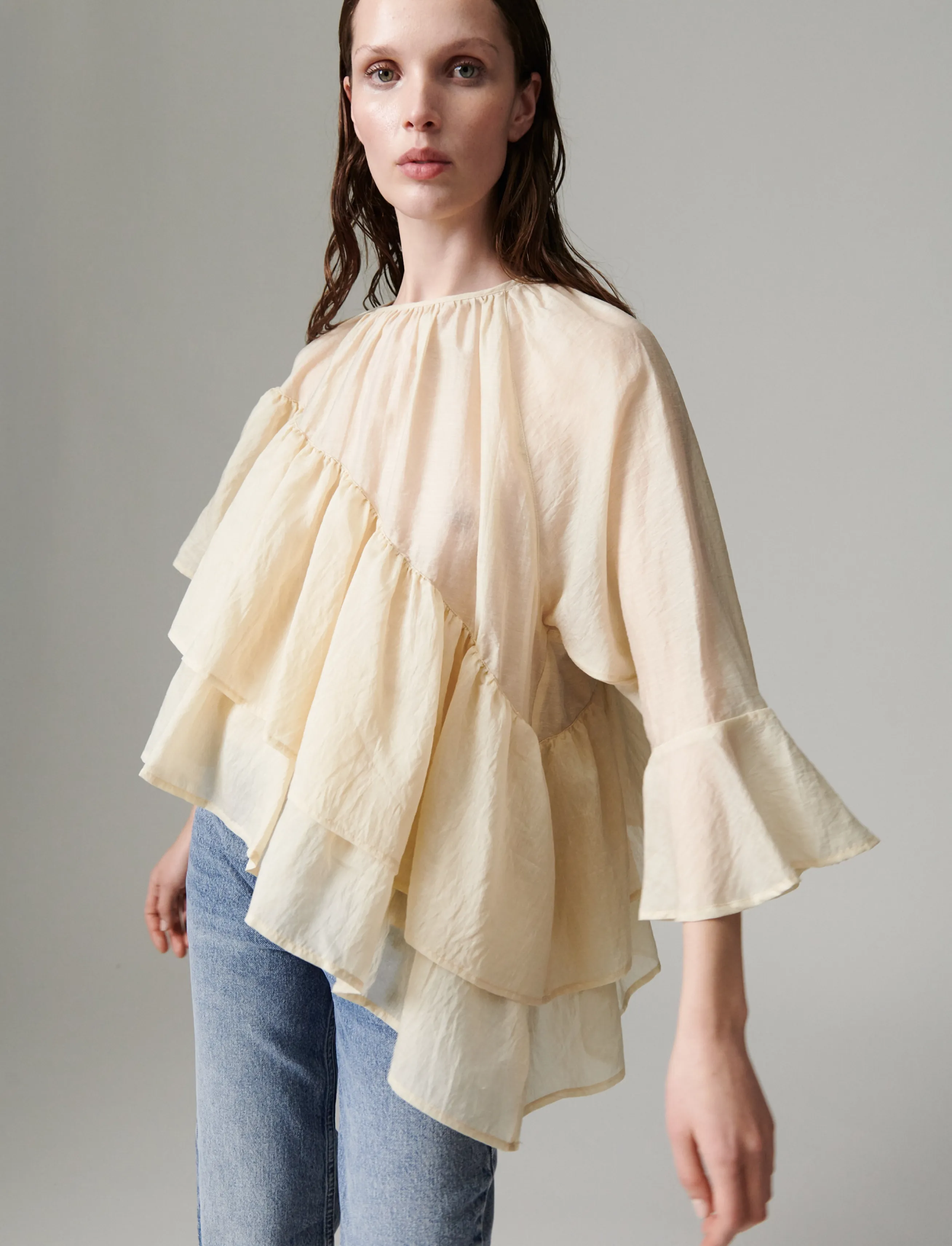 Day Birger et Mikkelsen - DAYToro - Linen Tento - trekvartærmede bluser - brown rice - 3