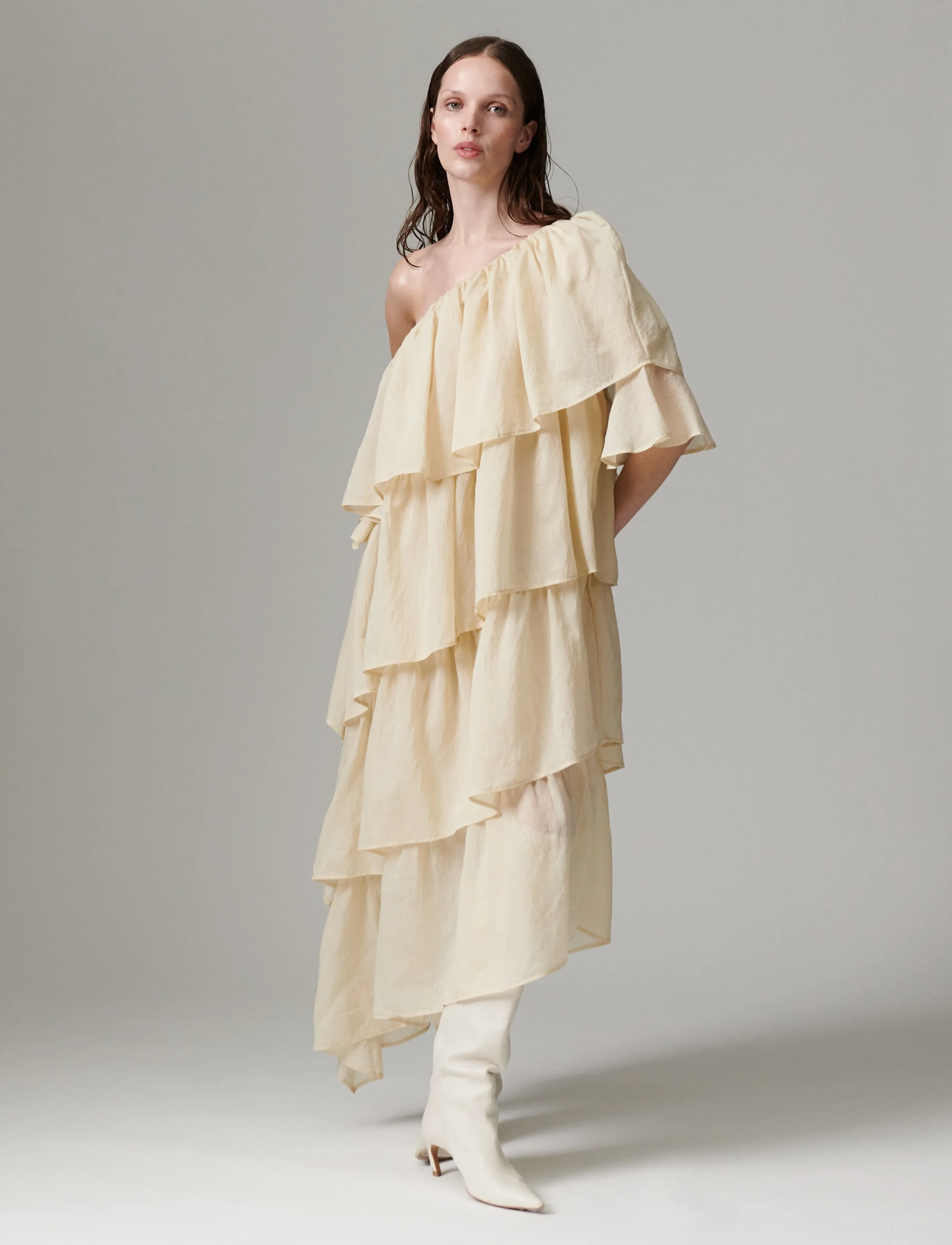 Day Birger et Mikkelsen - DAYTobba - Linen Tento - sommerkjoler - brown rice - 3