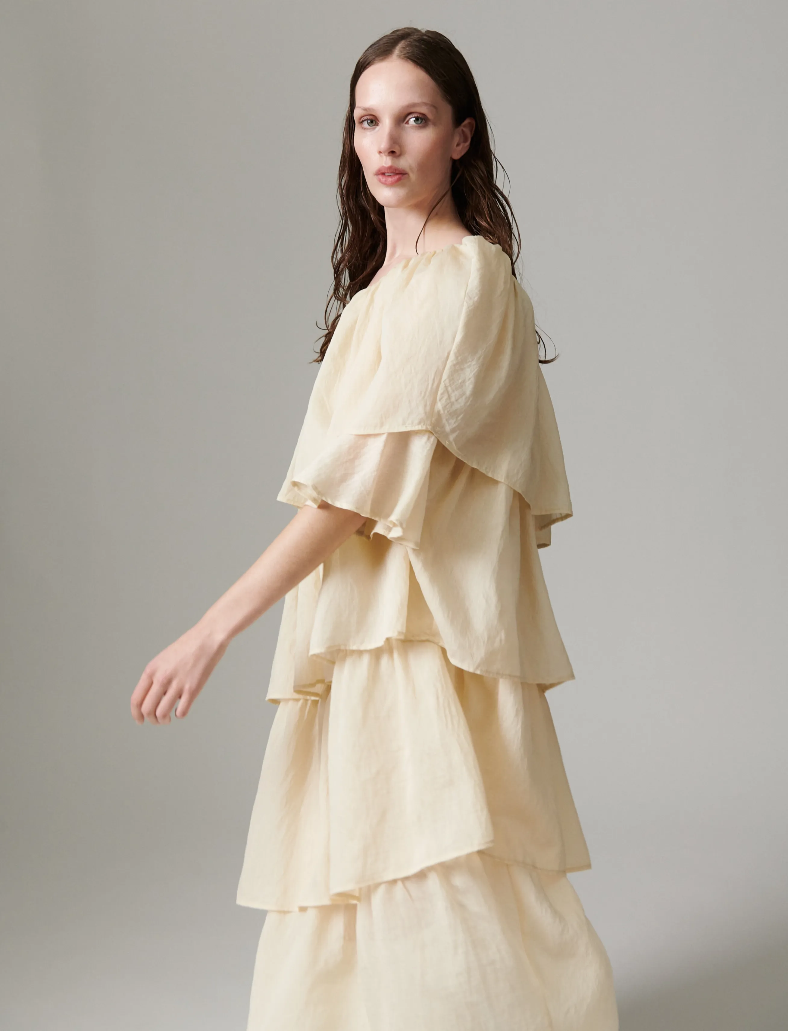 Day Birger et Mikkelsen - DAYTobba - Linen Tento - sommerkjoler - brown rice - 5