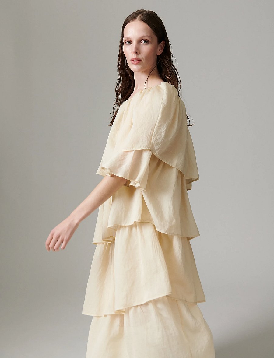 Day Birger et Mikkelsen - DAYTobba - Linen Tento - sommerkjoler - brown rice - 5