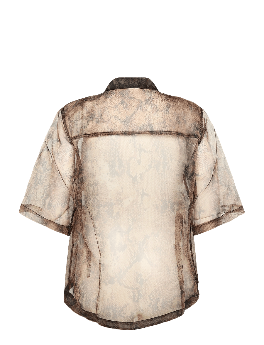 Day Birger et Mikkelsen - DAYMina - Organza - kurzärmlige hemden - brown snakey - 2