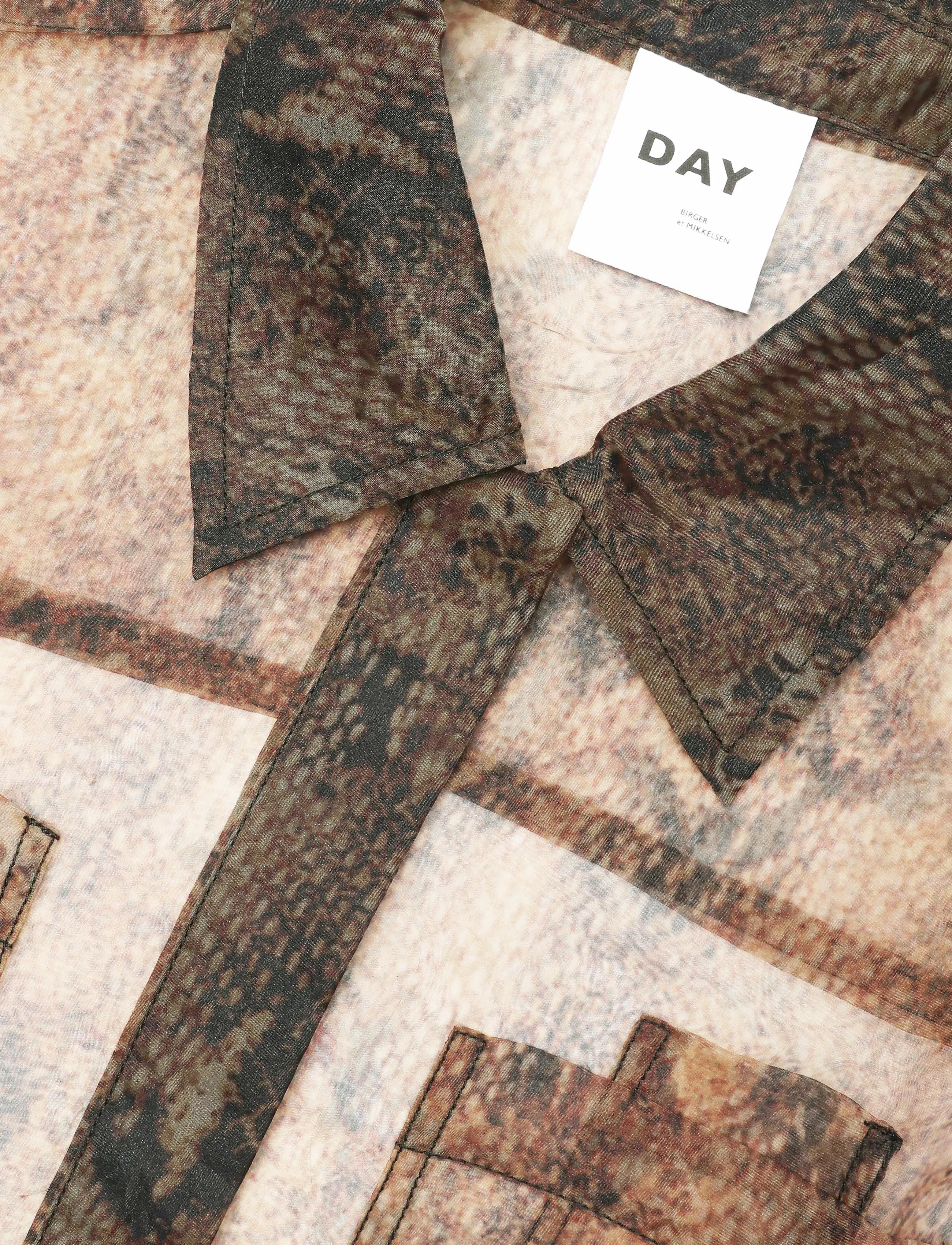 Day Birger et Mikkelsen - DAYMina - Organza - kurzärmlige hemden - brown snakey - 4