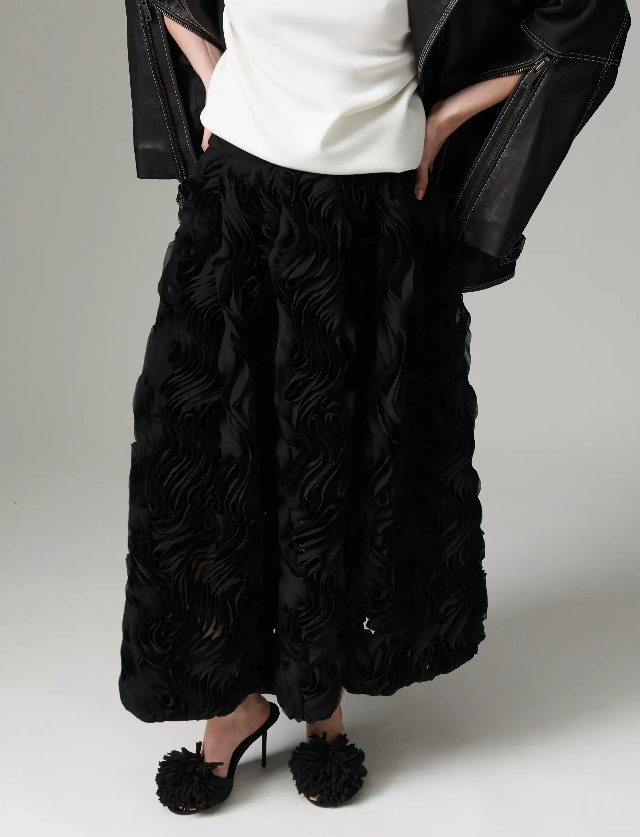 Day Birger et Mikkelsen DAYMaylee - Ruffled Lacy - Seelikud - BLACK / black