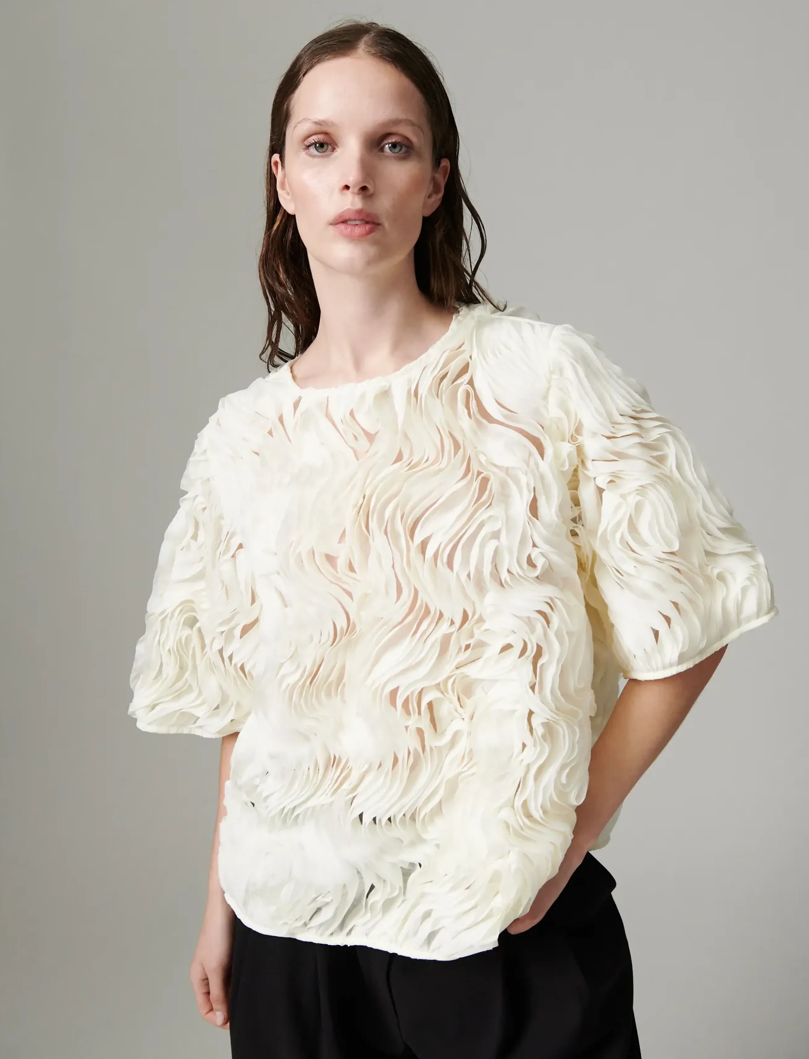 Day Birger et Mikkelsen - DAYTatiana - Ruffled Lacy - t-särgid ja alussärgid - jet stream - 3