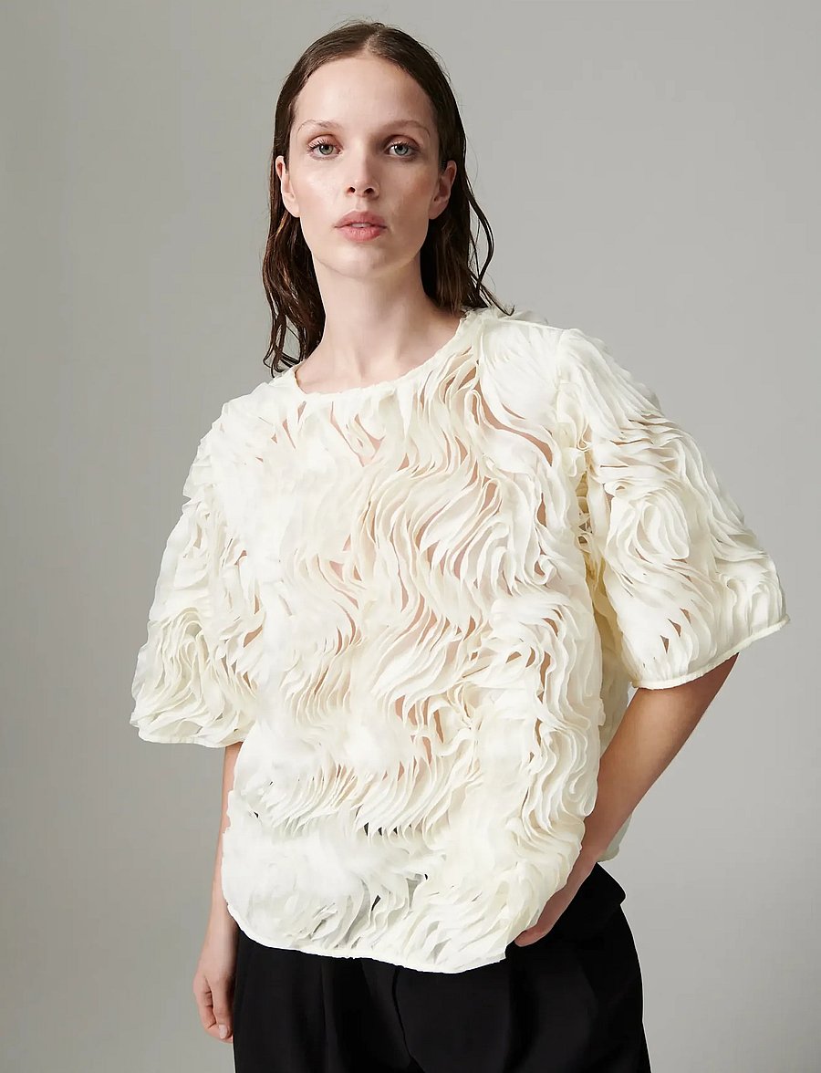 Day Birger et Mikkelsen - DAYTatiana - Ruffled Lacy - t-särgid ja alussärgid - jet stream - 3