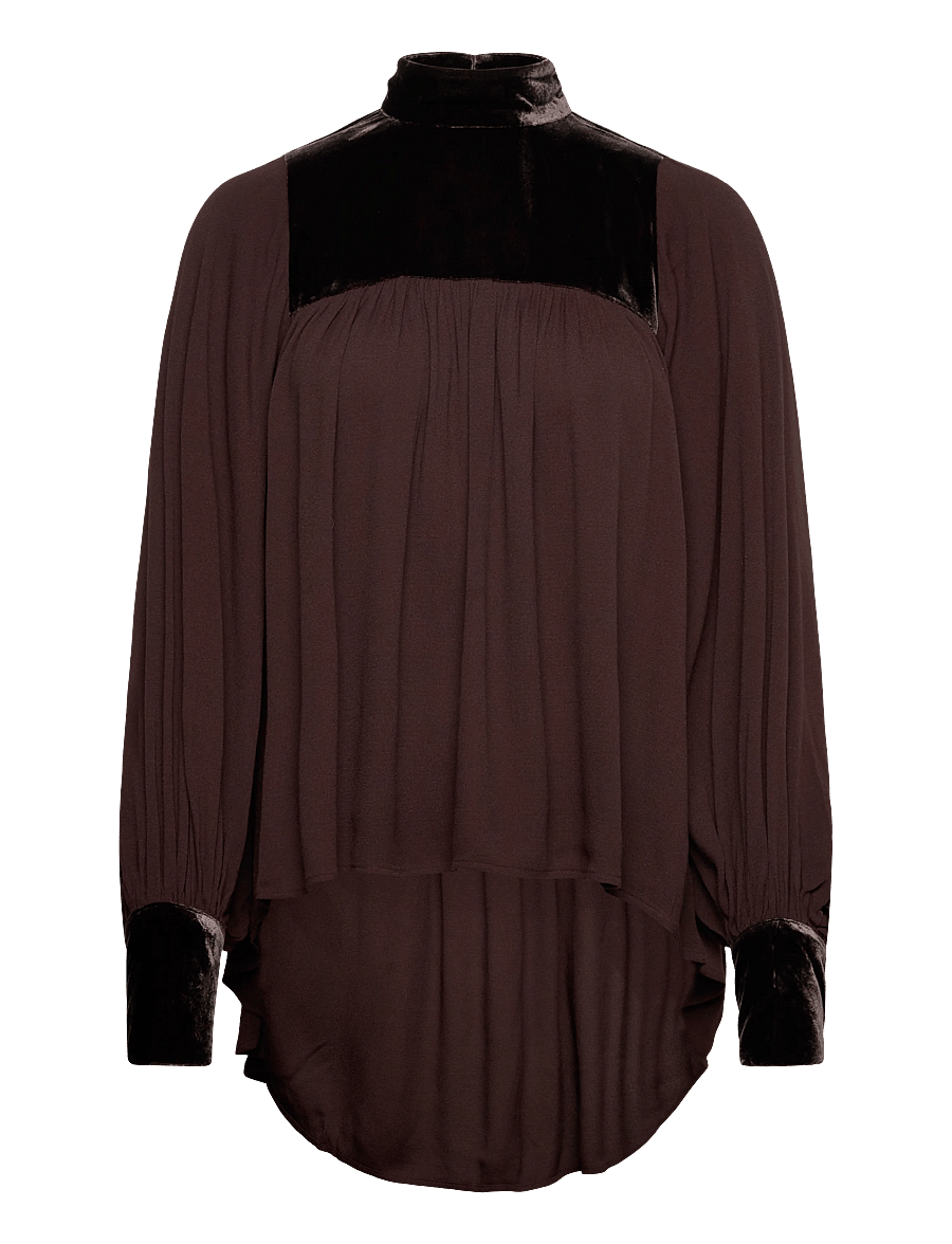 Day Birger et Mikkelsen - DAYBoholo - Matte Velvety - long sleeved blouses - ganache - 1