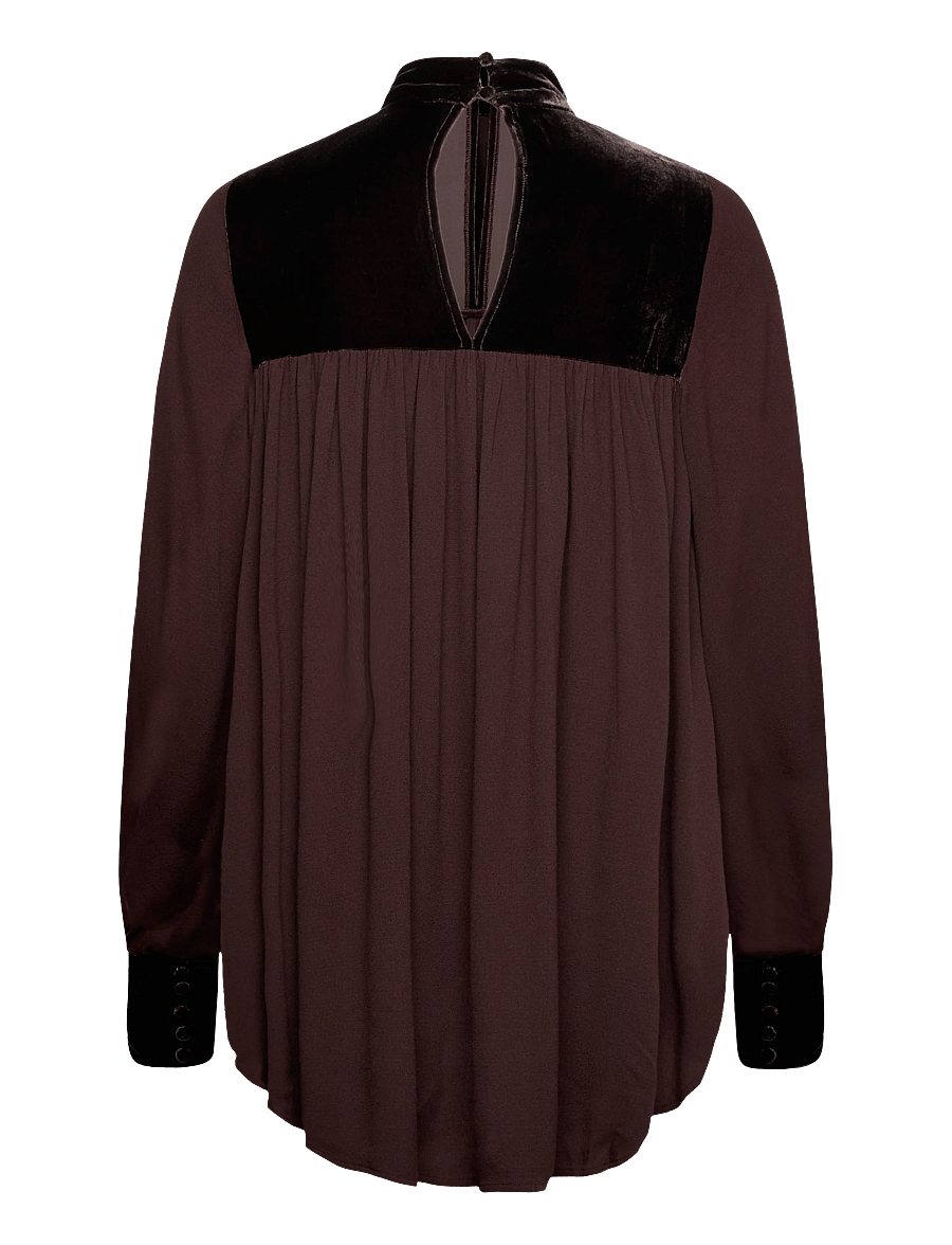 Day Birger et Mikkelsen - DAYBoholo - Matte Velvety - long sleeved blouses - ganache - 2