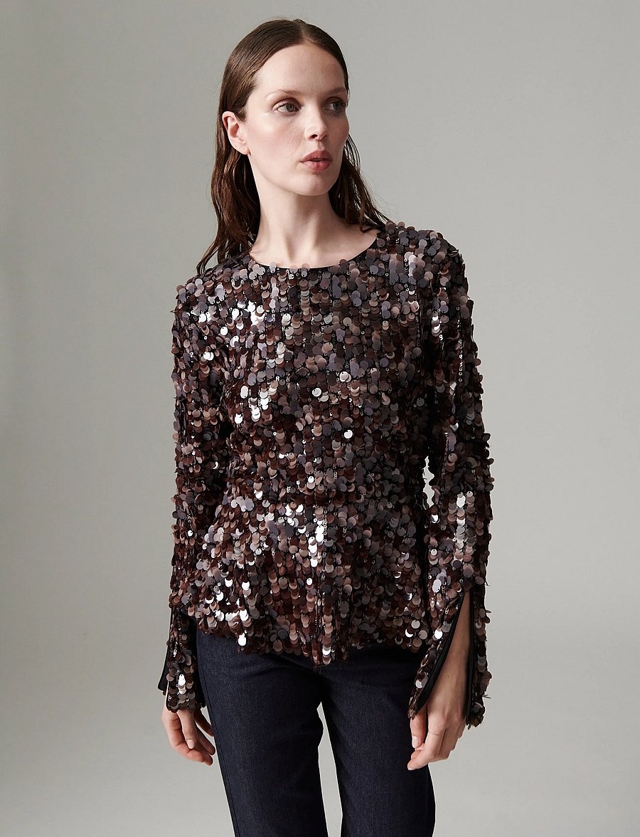 Day Birger et Mikkelsen - DAYZola - Shimmy - långärmade blusar - ganache - 3