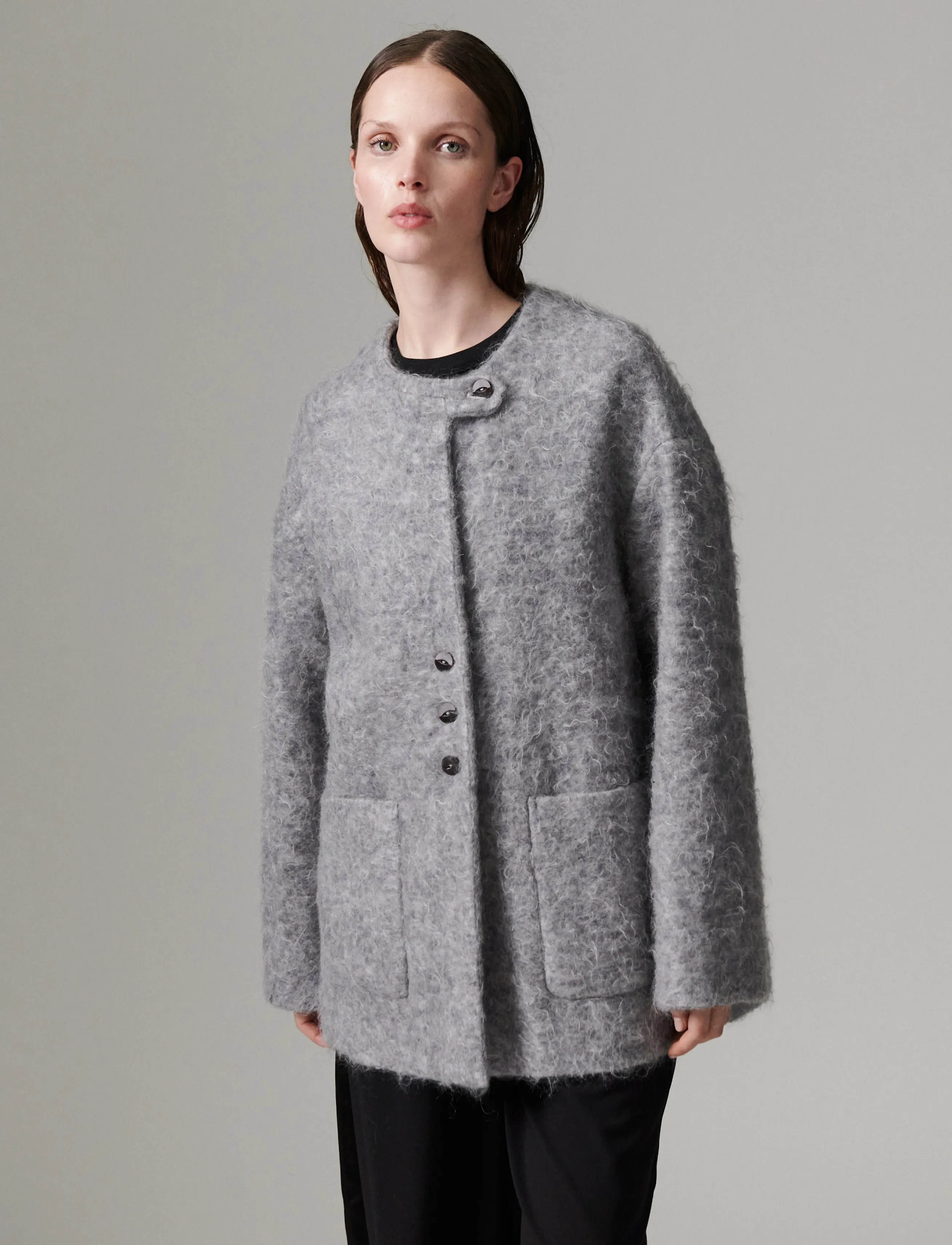 Day Birger et Mikkelsen - DAYMille - Mohair Wool - wolljacken - medium grey melange - 3
