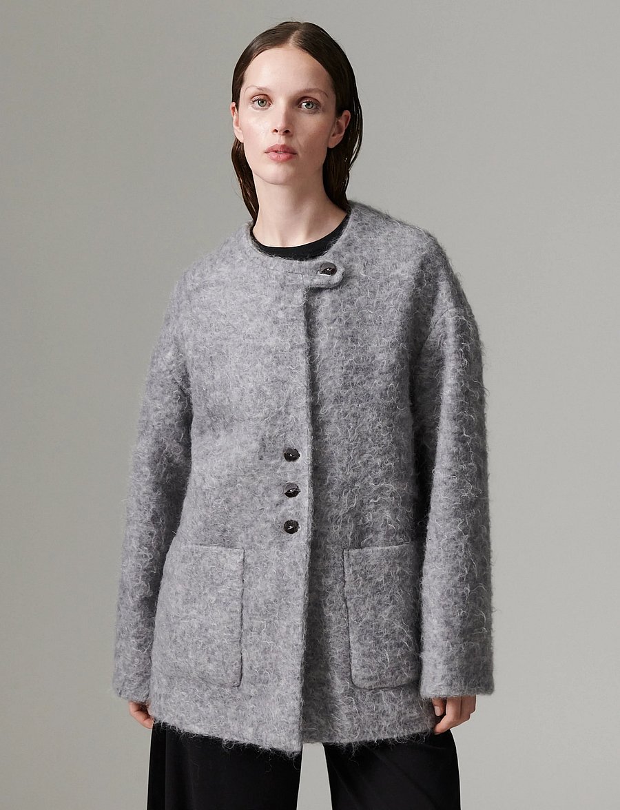 Day Birger et Mikkelsen - DAYMille - Mohair Wool - wolljacken - medium grey melange - 4
