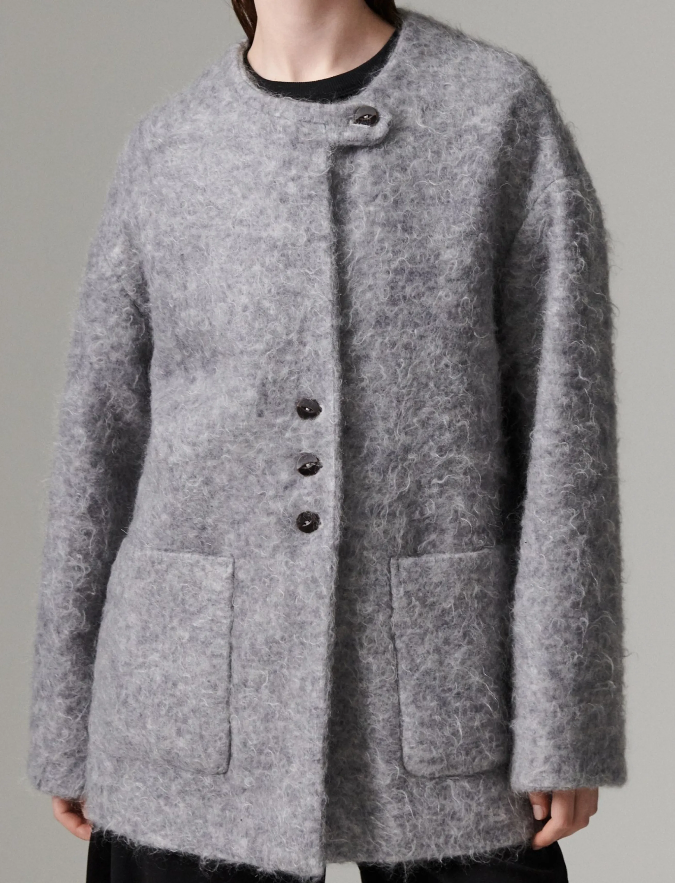 Day Birger et Mikkelsen - DAYMille - Mohair Wool - wolljacken - medium grey melange - 5