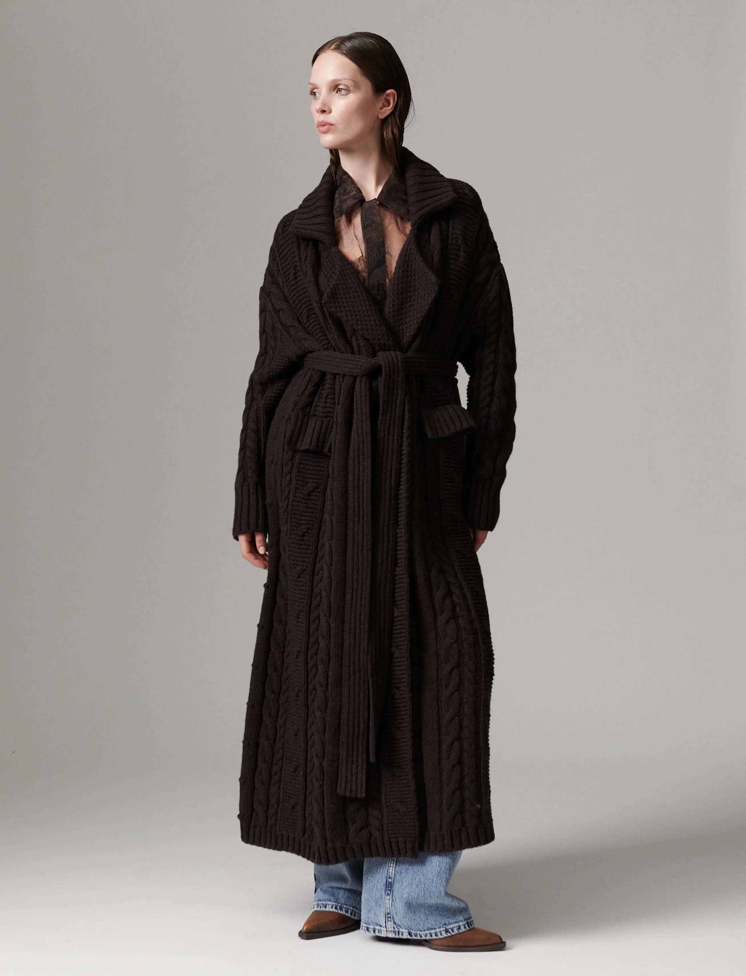 Day Birger et Mikkelsen - DAYCoatigan - Cabel - ganache - 4