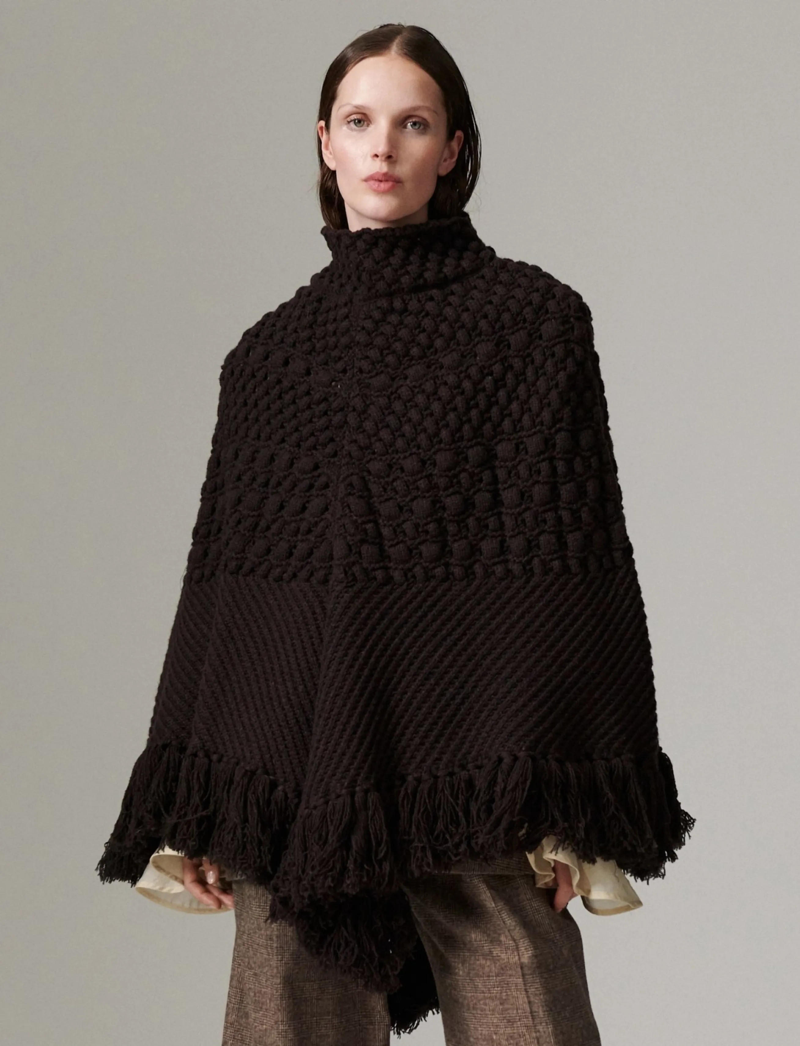 Day Birger et Mikkelsen - DAYPoncho - Cabel - ganache - 3