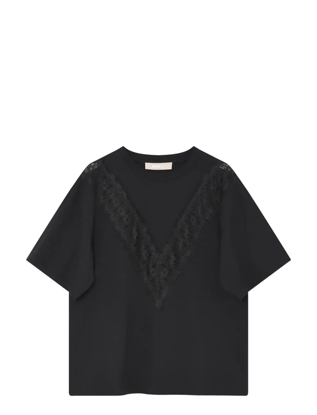 Day Birger et Mikkelsen DAYDrewa Lace - Heavy Jersey - Kläder - BLACK / black