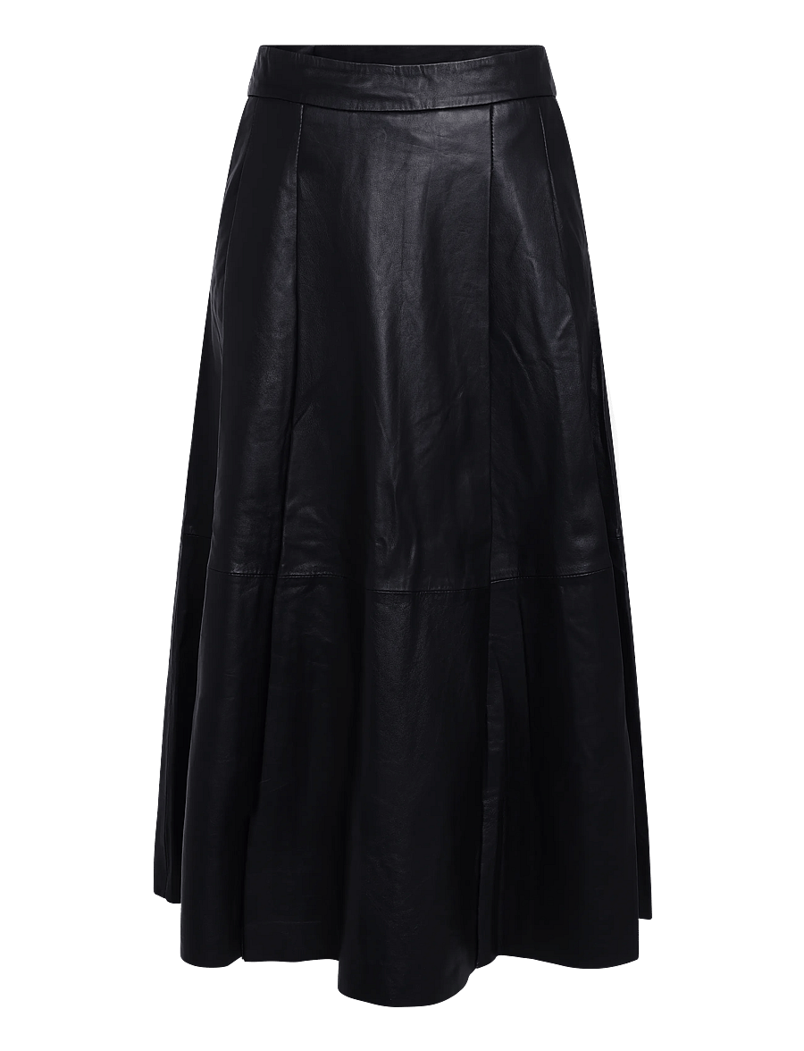 Day Birger et Mikkelsen - DAYChao - Soft Leather Lamb - plisserade kjolar - black - 1