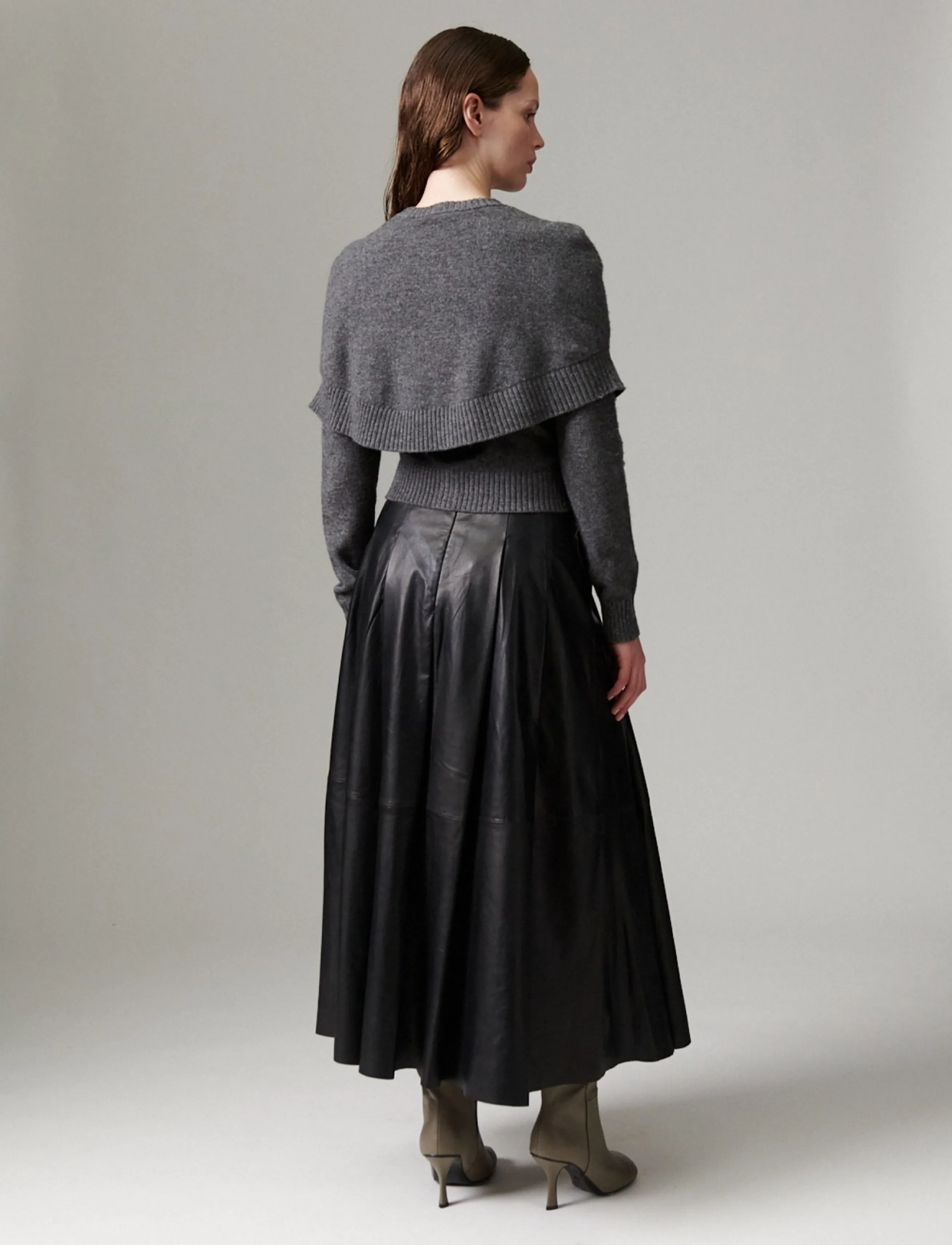 Day Birger et Mikkelsen - DAYChao - Soft Leather Lamb - plisserade kjolar - black - 3