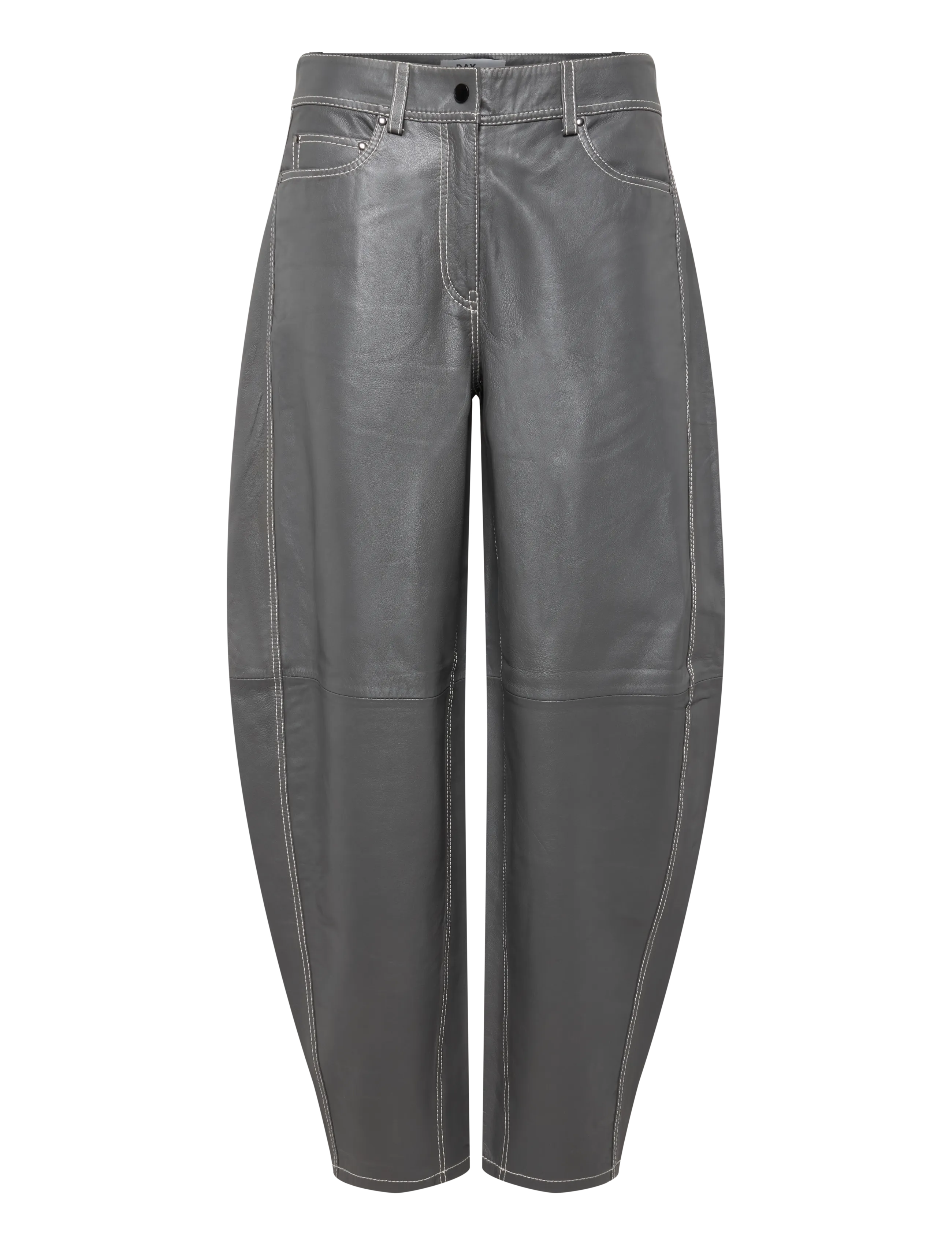 Day Birger et Mikkelsen - DAYBarrollo - Soft Lamb Leather - barrel-bukser - medium grey leather - 1