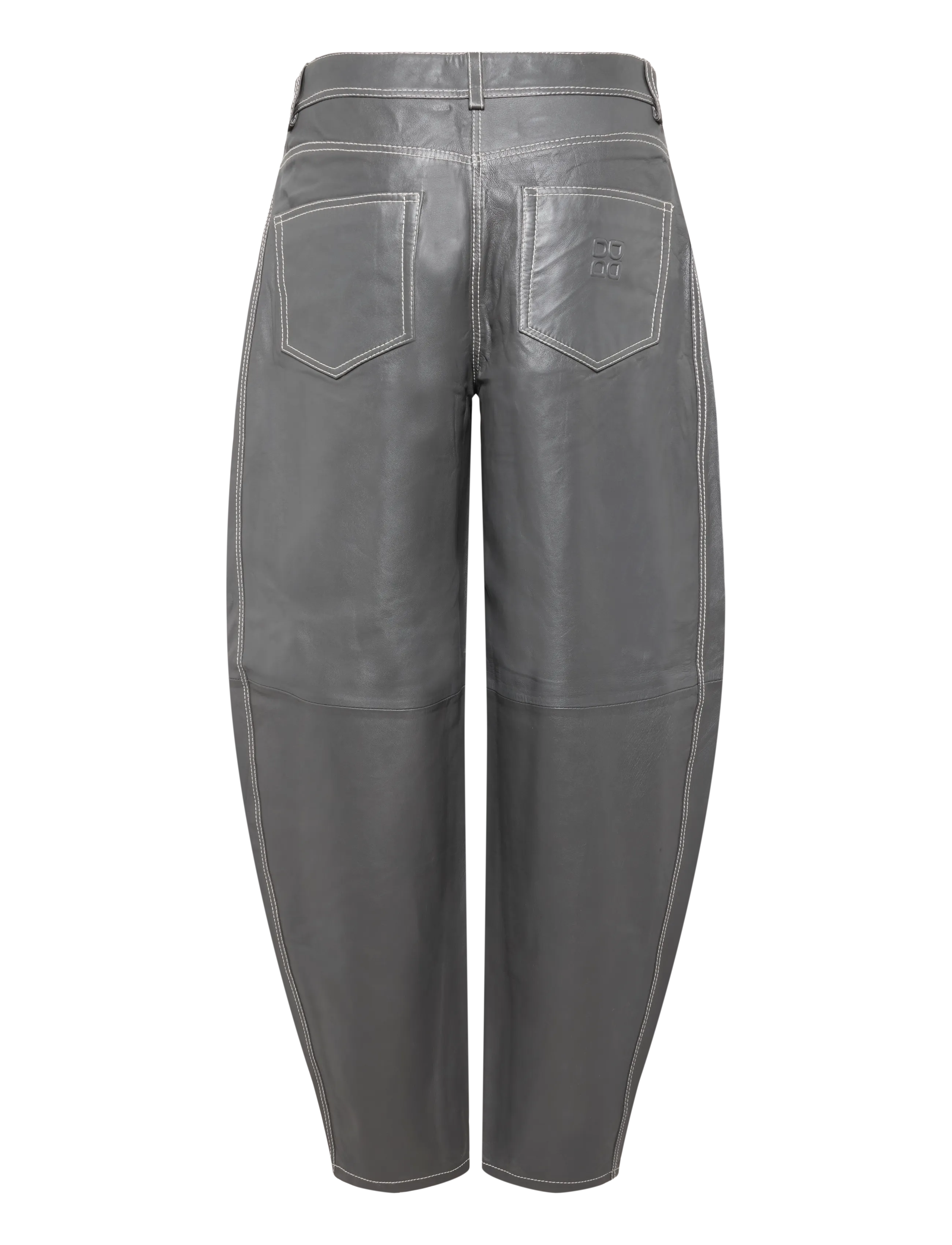 Day Birger et Mikkelsen - DAYBarrollo - Soft Lamb Leather - barrel-bukser - medium grey leather - 2