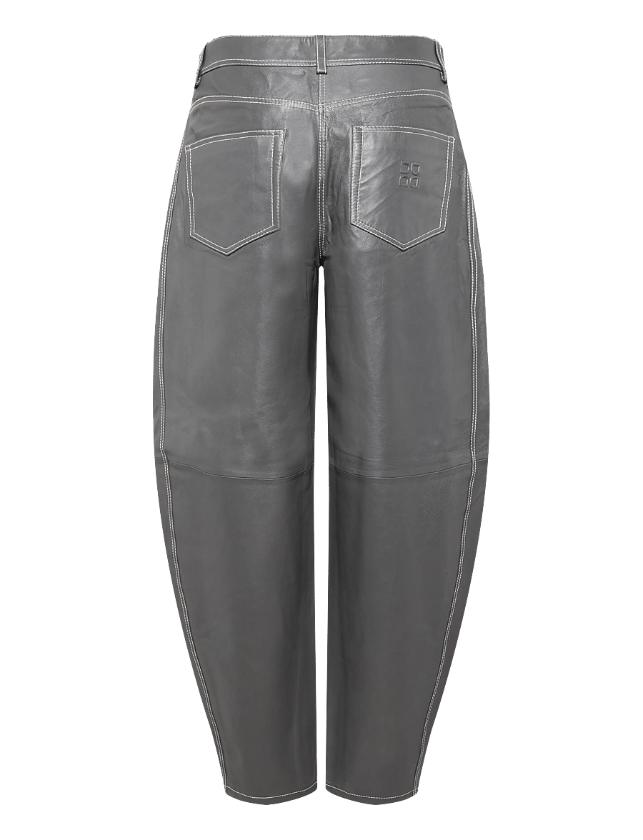 Day Birger et Mikkelsen - DAYBarrollo - Soft Lamb Leather - barrel-bukser - medium grey leather - 2