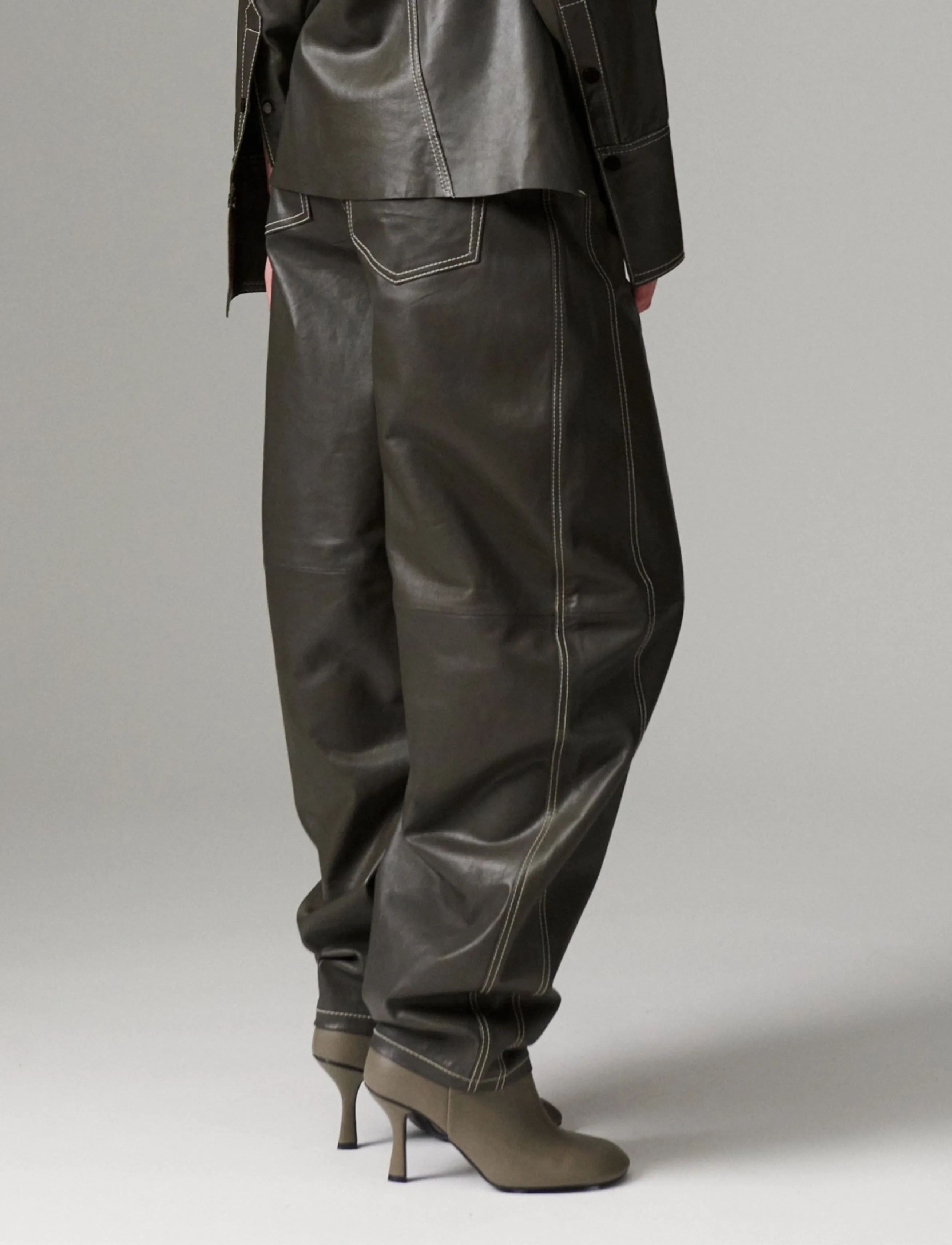 DAY BIRGER ET MIKKELSEN Daybarrollo Soft Lamb Leather byxor dam – bild 5