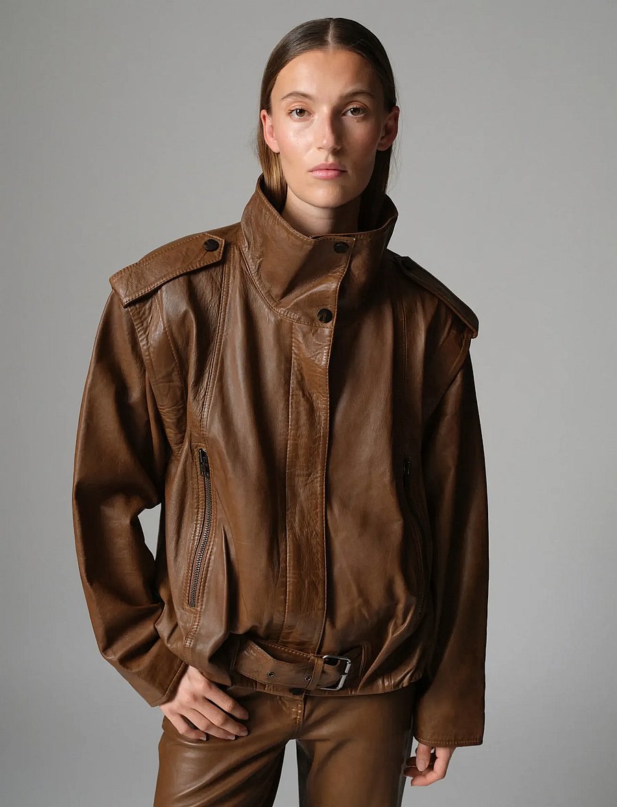 Day Birger et Mikkelsen - DAYLowa - Soft Lamb Leather - bomberjacken - rubber - 0