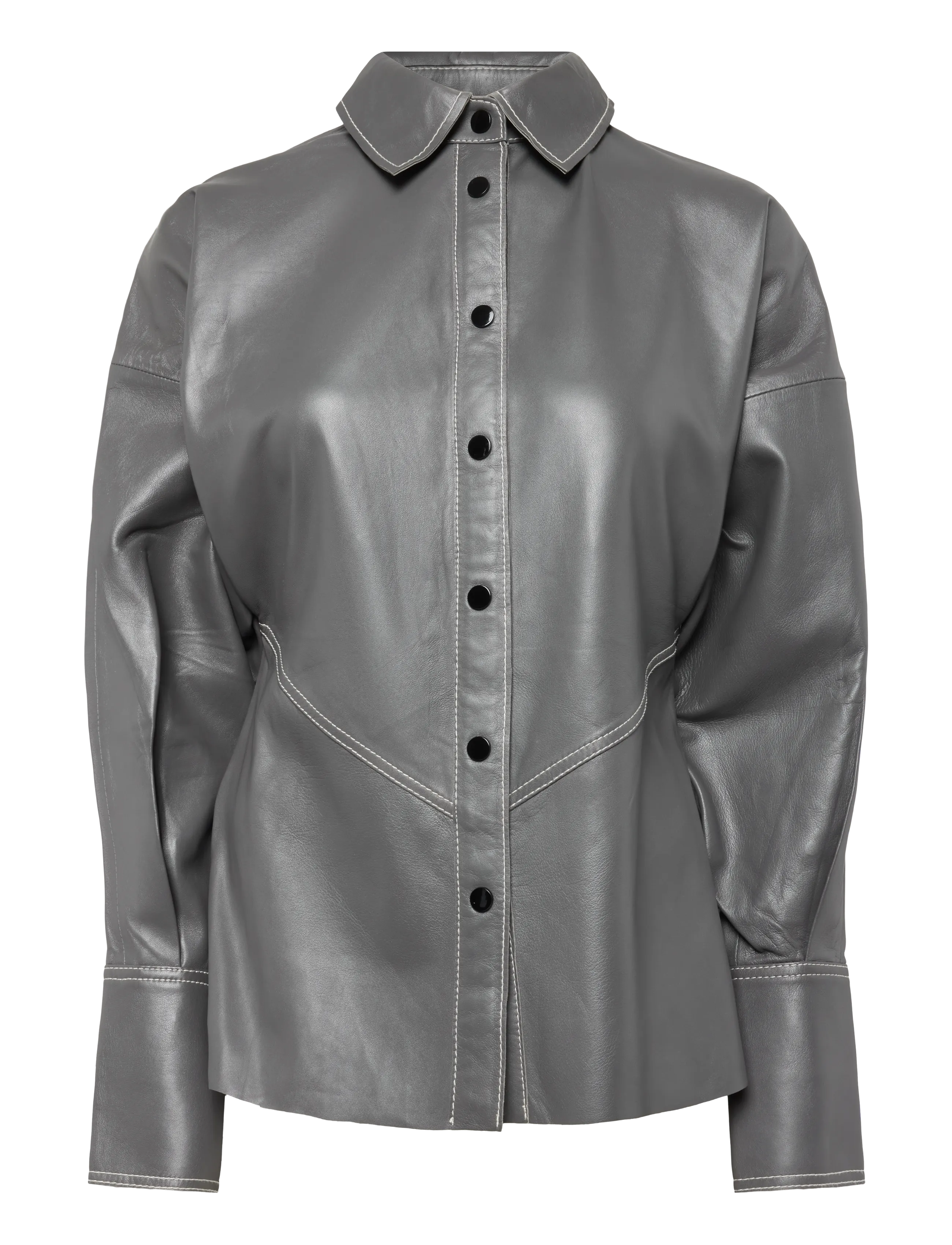 Day Birger et Mikkelsen DAYPixie - Soft Leather Lamb - Kleidung - MEDIUM GREY LEATHER / grey