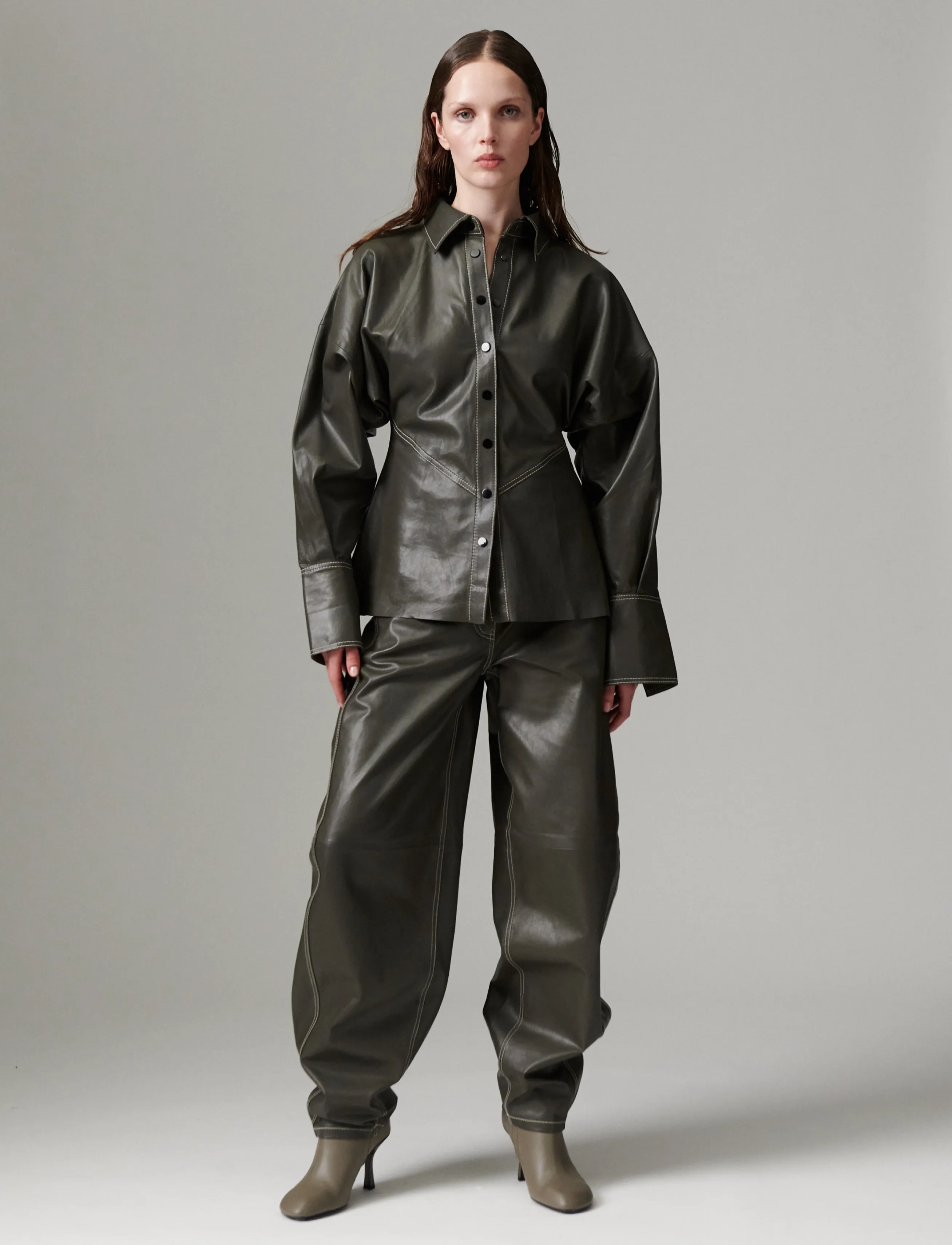 Day Birger et Mikkelsen - DAYPixie - Soft Leather Lamb - langärmlige hemden - medium grey leather - 4