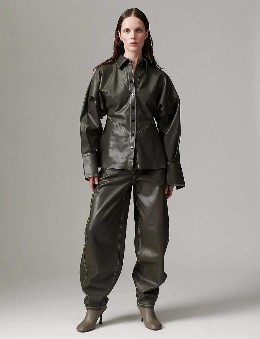 Day Birger et Mikkelsen - DAYPixie - Soft Leather Lamb - langärmlige hemden - medium grey leather - 4