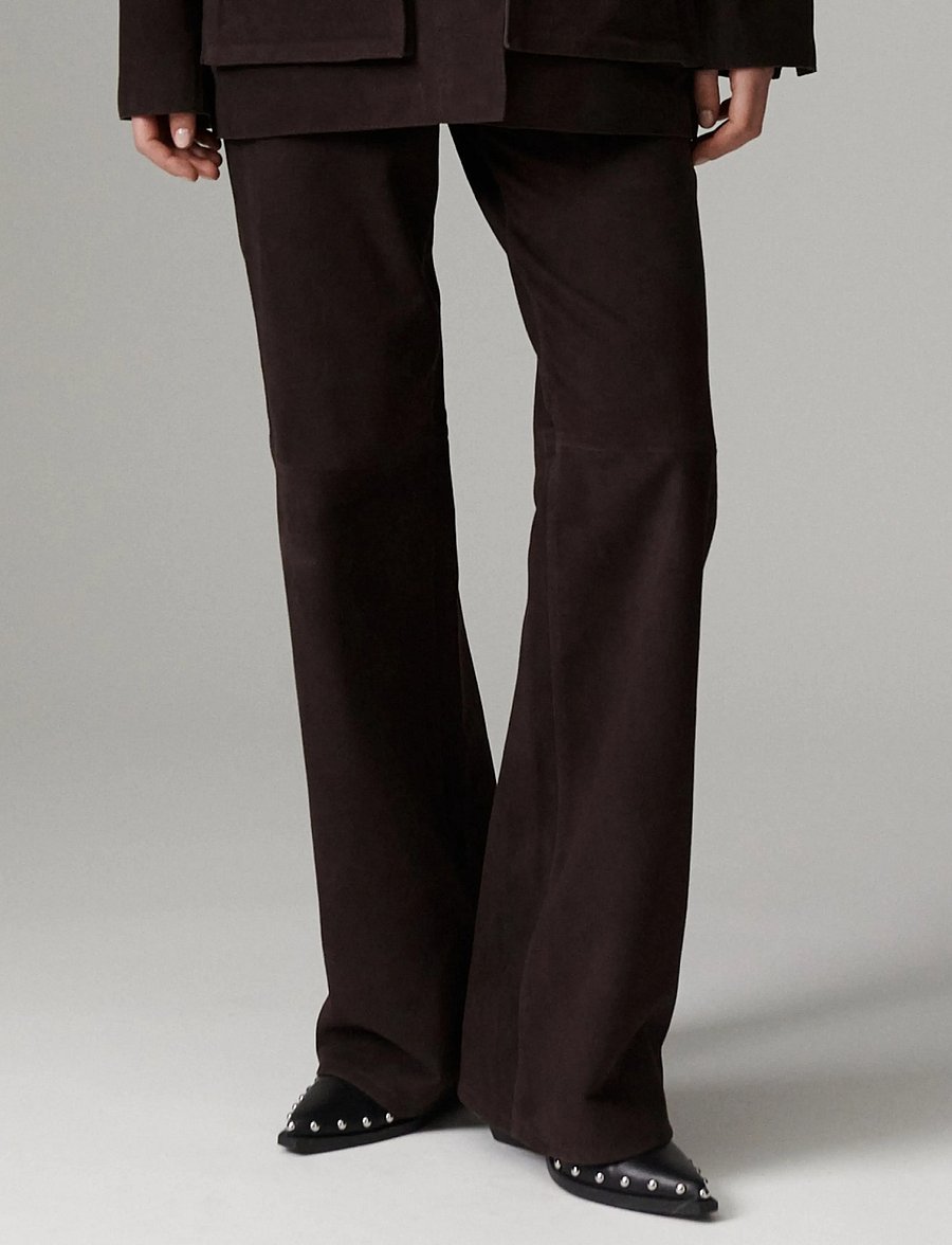 Day Birger et Mikkelsen - DAYFlaro - Light Suede - læderbukser - ganache - 0