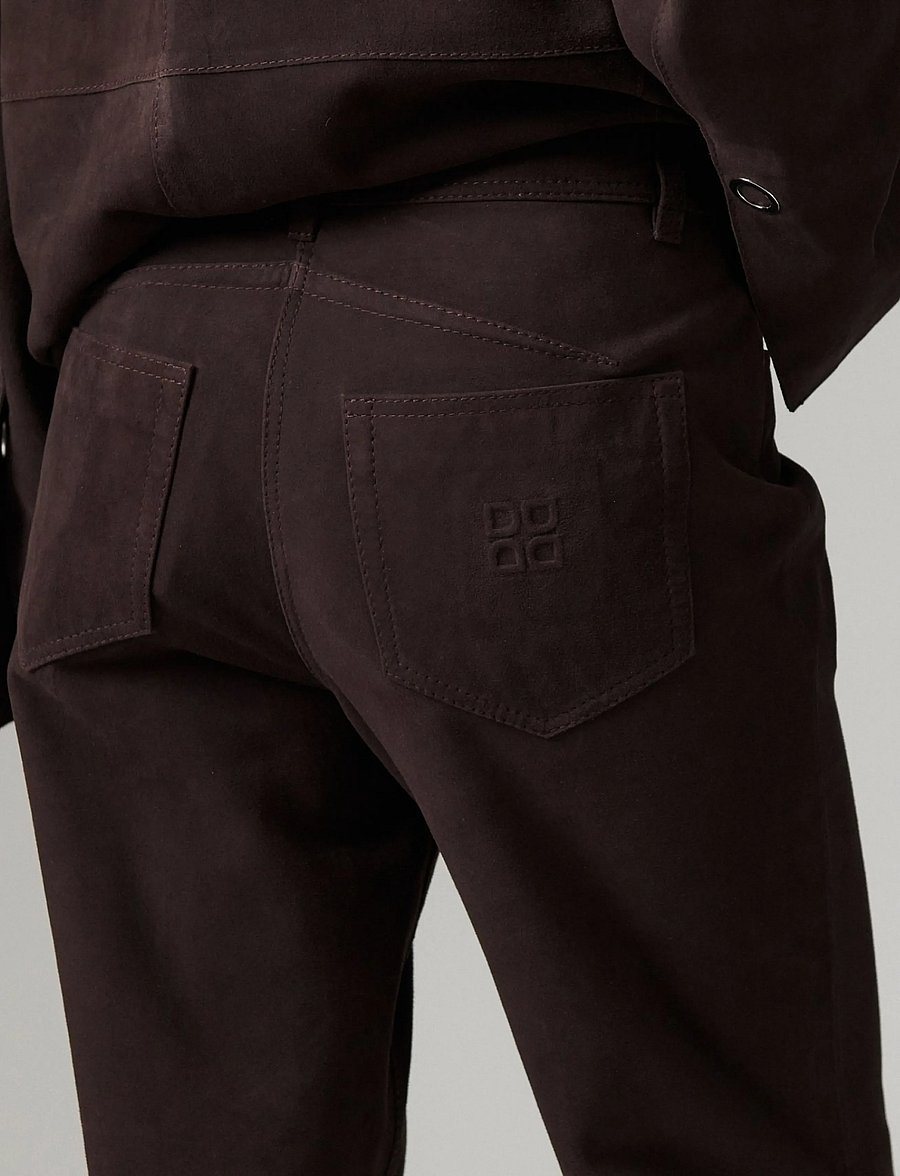 Day Birger et Mikkelsen - DAYFlaro - Light Suede - læderbukser - ganache - 4