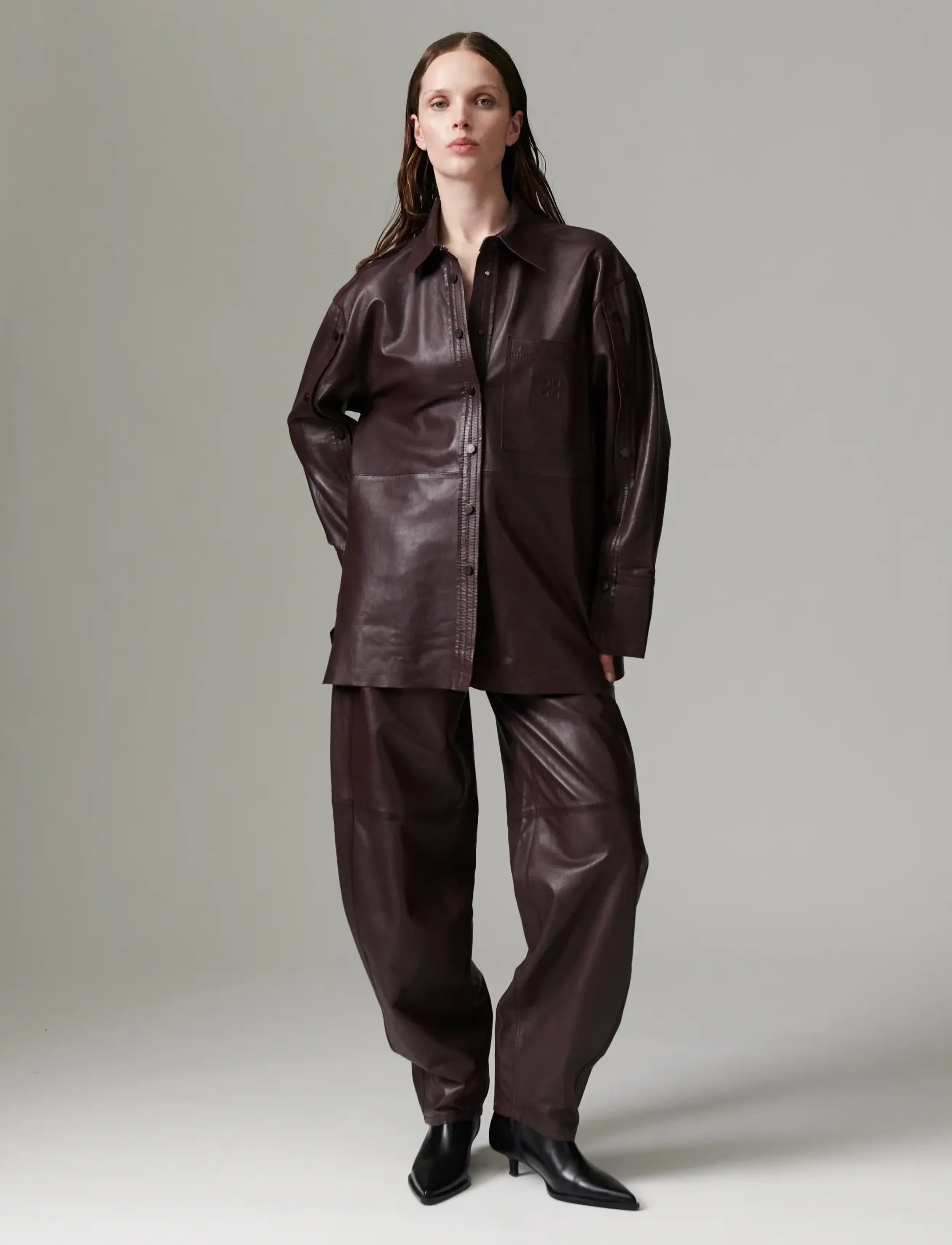 Day Birger et Mikkelsen - DAYBarrollo - Polished Lamb - hosen mit geradem bein - fudge - 4