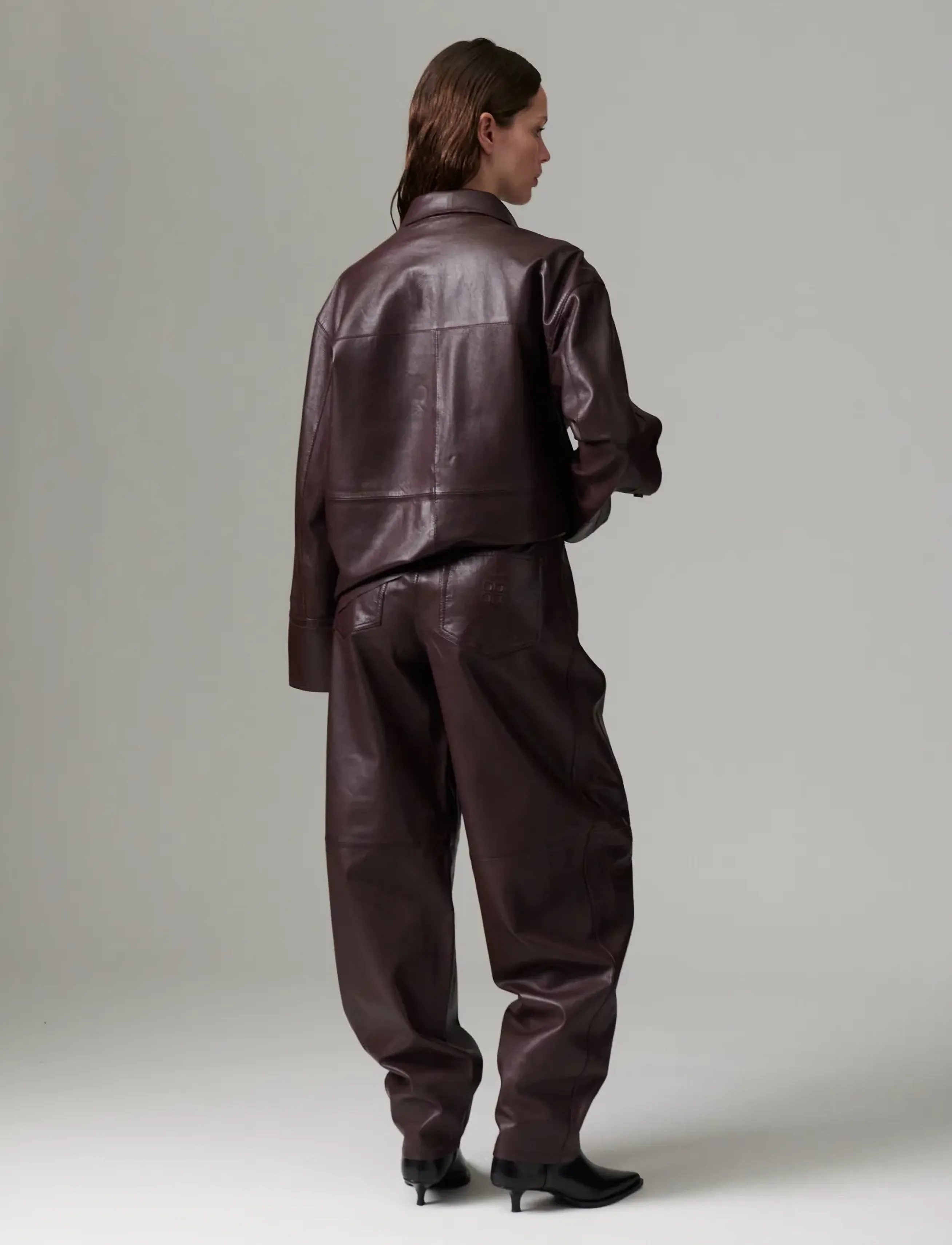 Day Birger et Mikkelsen - DAYBarrollo - Polished Lamb - hosen mit geradem bein - fudge - 5