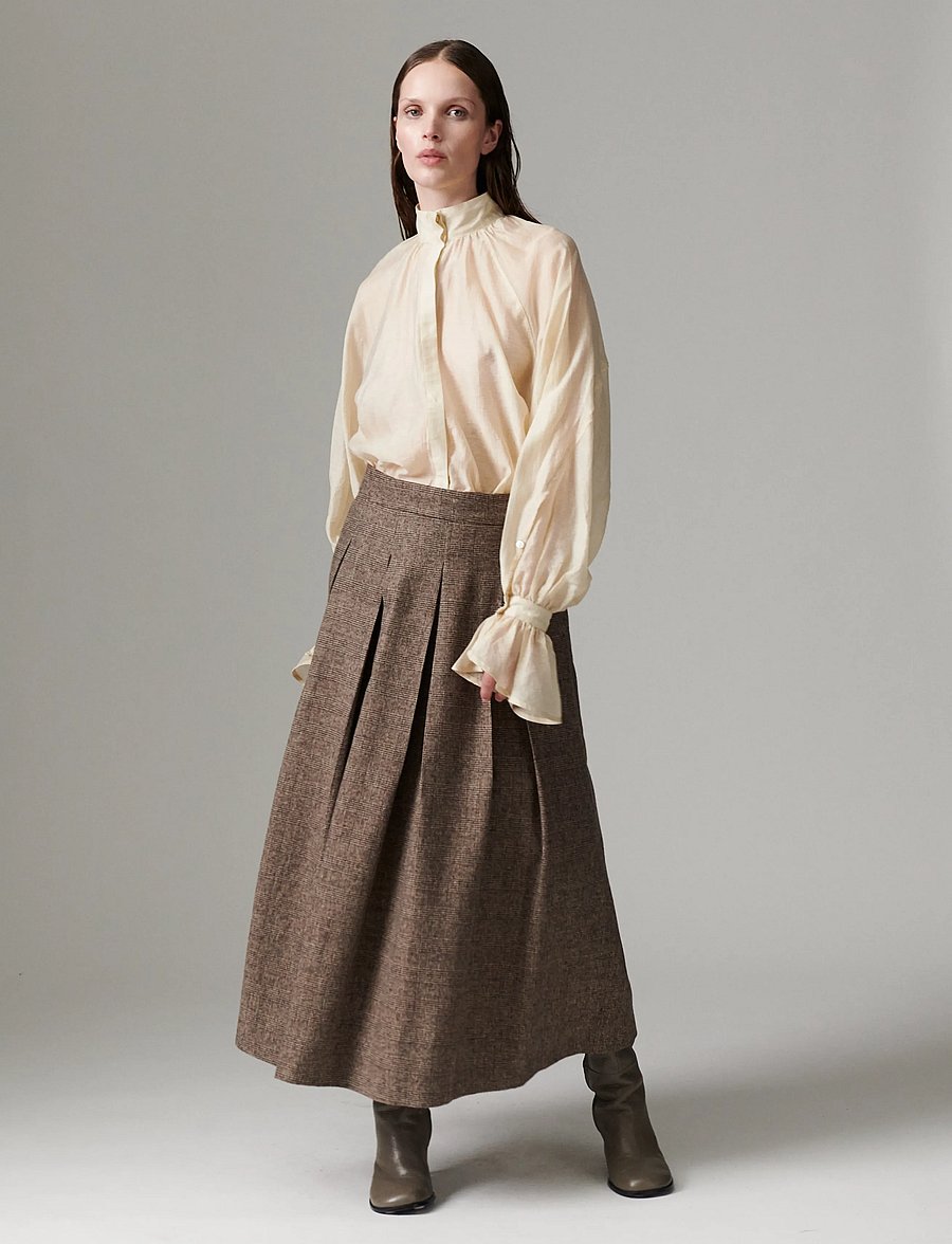 Day Birger et Mikkelsen - DAYChai - Tartan - plisserede nederdele - brown check - 3