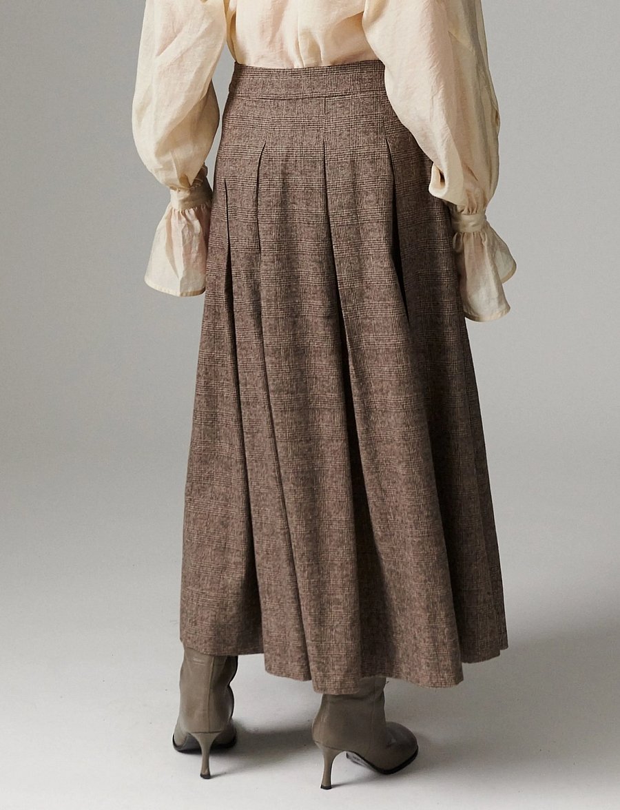 Day Birger et Mikkelsen - DAYChai - Tartan - plisserede nederdele - brown check - 4