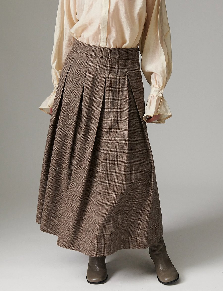 Day Birger et Mikkelsen - DAYChai - Tartan - plisserede nederdele - brown check - 5
