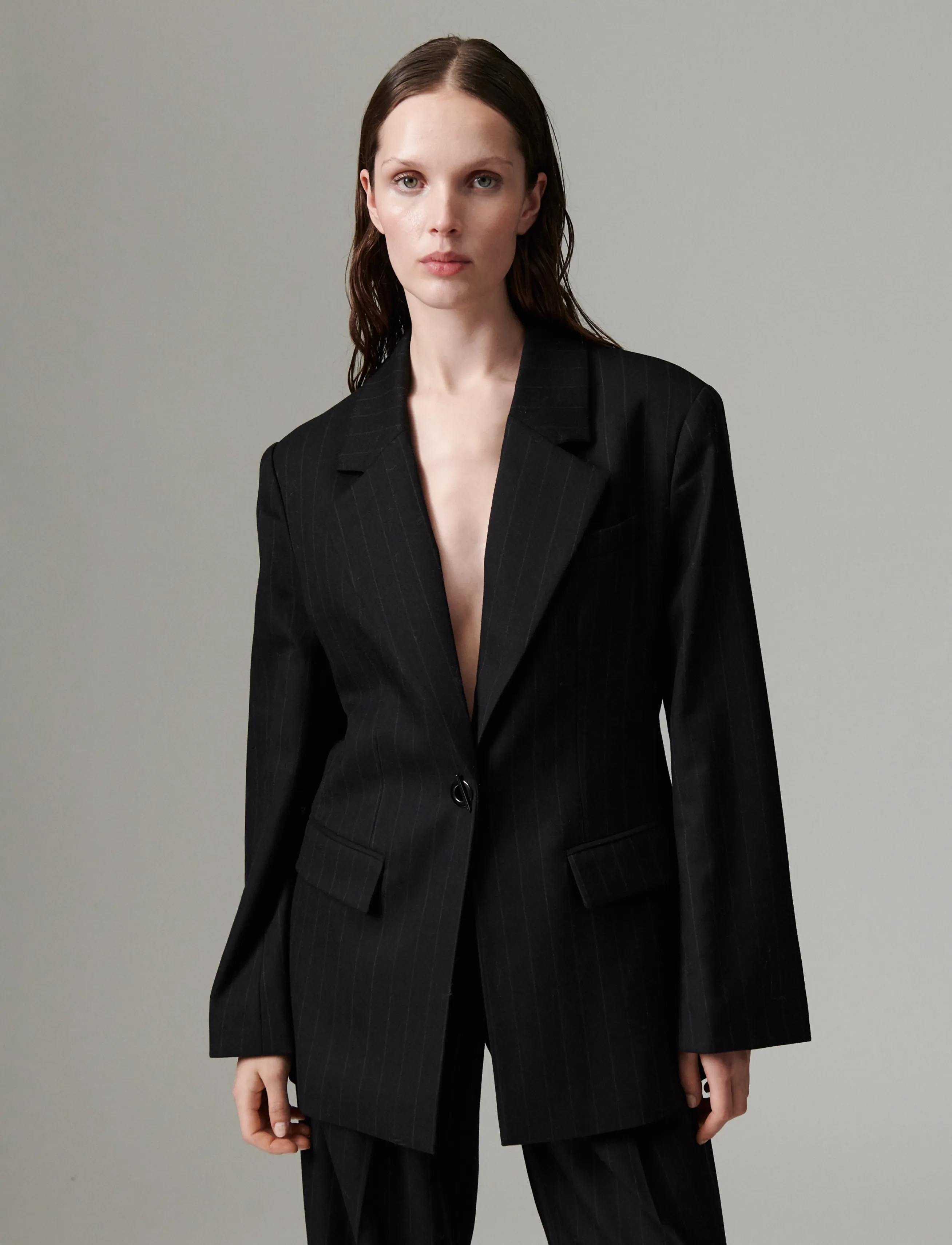 Day Birger et Mikkelsen - DAYBono - Pinstripe - enkeltradede blazere - black pinstripe - 0