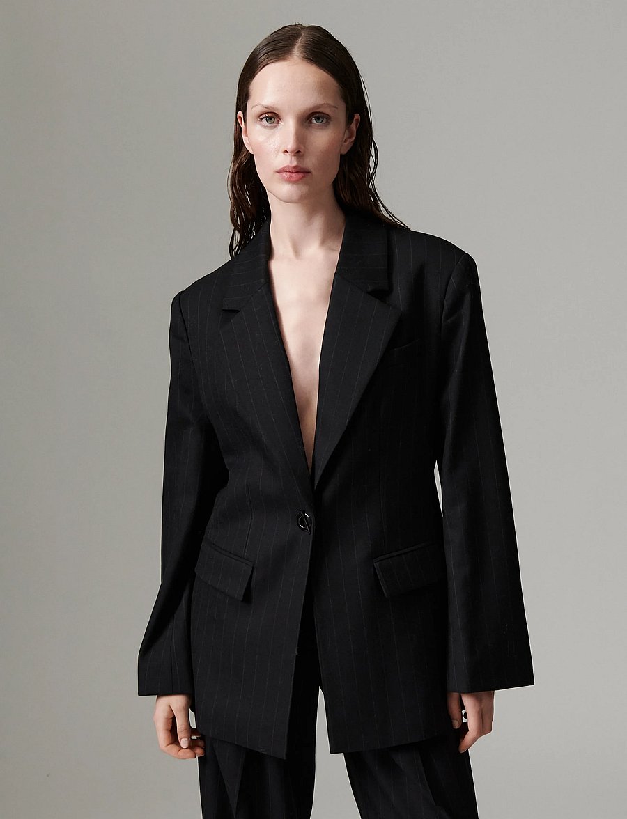 Day Birger et Mikkelsen - DAYBono - Pinstripe - enkeltradede blazere - black pinstripe - 0